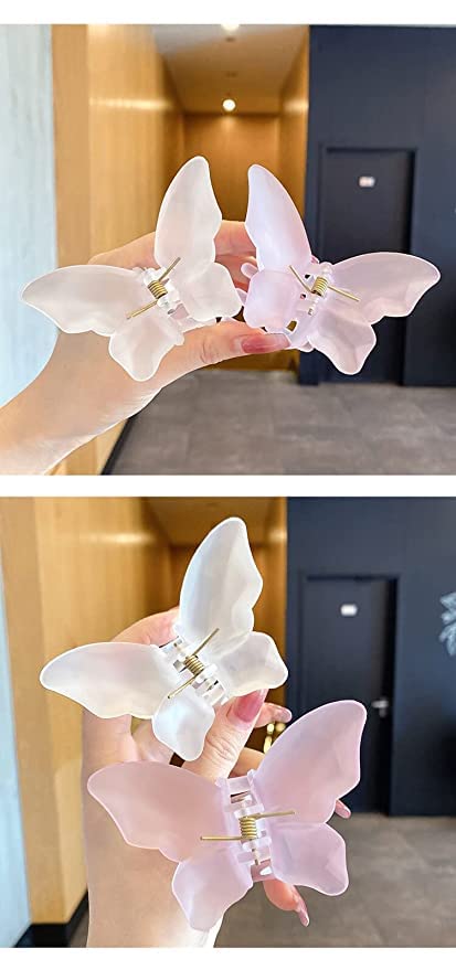 5-Piece Mini Butterfly Hair Clips - 2.63 Inch Cute Hair Claws & Barrettes for Women & Girls - Sweet Simple Hair Accessories for School, Parties & Everyday Styling