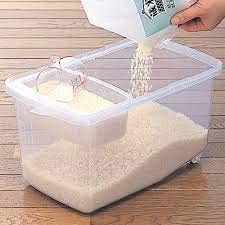 Premium Japanese Rice Storage Containers - Set of 2 Clear Plastic Airtight Food Canisters with Lids for Dry Food, Pet Treats & Pantry Organization (11 lbs Capacity) - Ideal for Kitchen, Dog Food, Cat Food & Bulk Food Storage