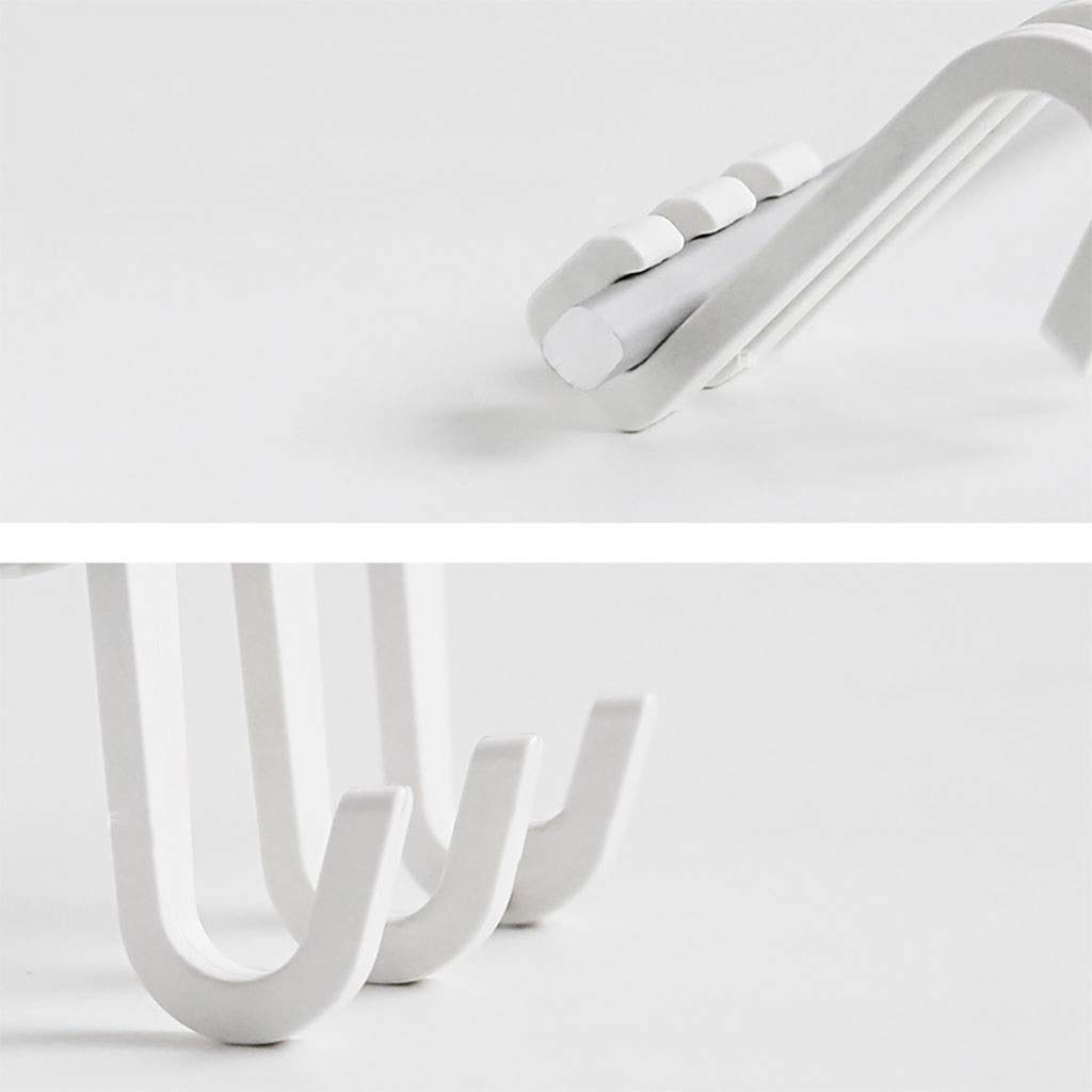 Wall Mount Hook - 5 Pack Decorative Coat & Hat Hanger for Entryway, Bathroom, Closet & Kitchen Organization - White | Space Saving Home Storage Solution for Coats, Bags, Towels & Hats