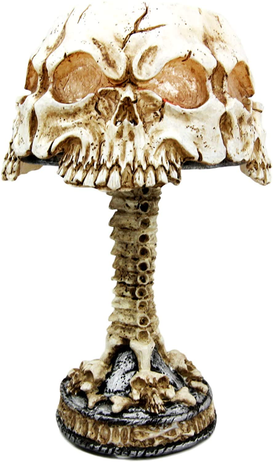 Color Changing LED Skull Night Light - Halloween Decor, Mini Desktop Lamp for Home, Office & Party Decorations | Pacific Giftware Ossuary Skull Light