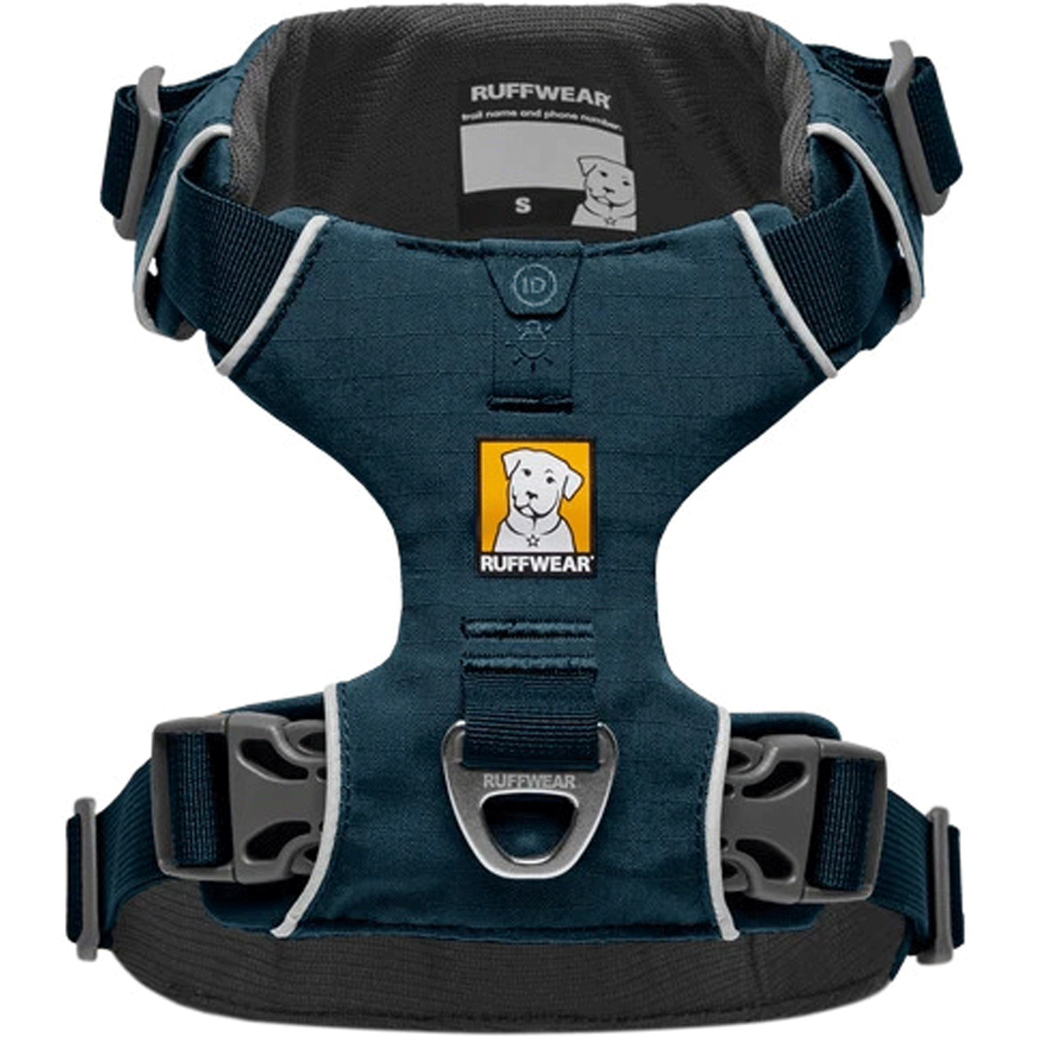 Ruffwear Blue Moon Front Range Harness for Dogs - Adjustable No-Pull Pet Harness with Padded Chest & Reflective Trim - Perfect for Hiking, Running & Outdoor Adventures