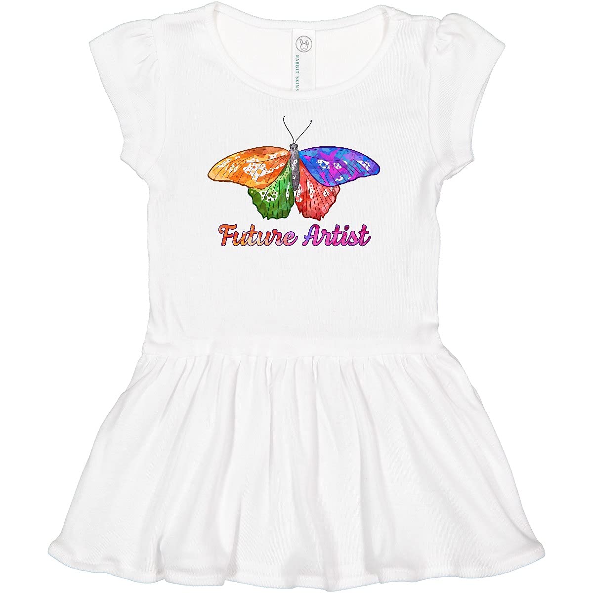 Inktastic Future Artist Colorful Butterfly Baby Dress - Adorable Outfit for Newborns, Infants & Toddlers - Perfect for Birthdays, Photo Shoots & Special Occasions
