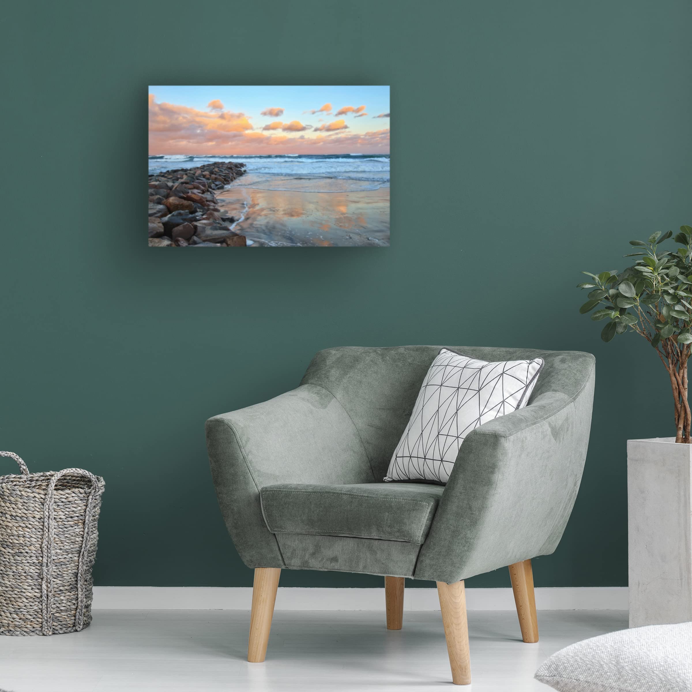 Trademark Fine Art 'The Entrance Beach' Canvas Wall Art by Beata Czyzowska Young - Coastal Decor for Living Room, Bedroom & Office
