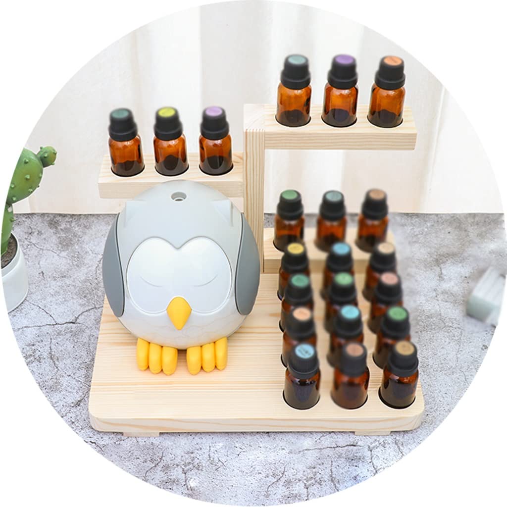 Premium Wooden Essential Oil Storage Box - Holds 21 Bottles, Aromatherapy Organizer for Diffusers, Home & Spa Display (Beige, 27x21x18cm) - Perfect for Essential Oil Lovers, Yoga Studios & Relaxation Spaces