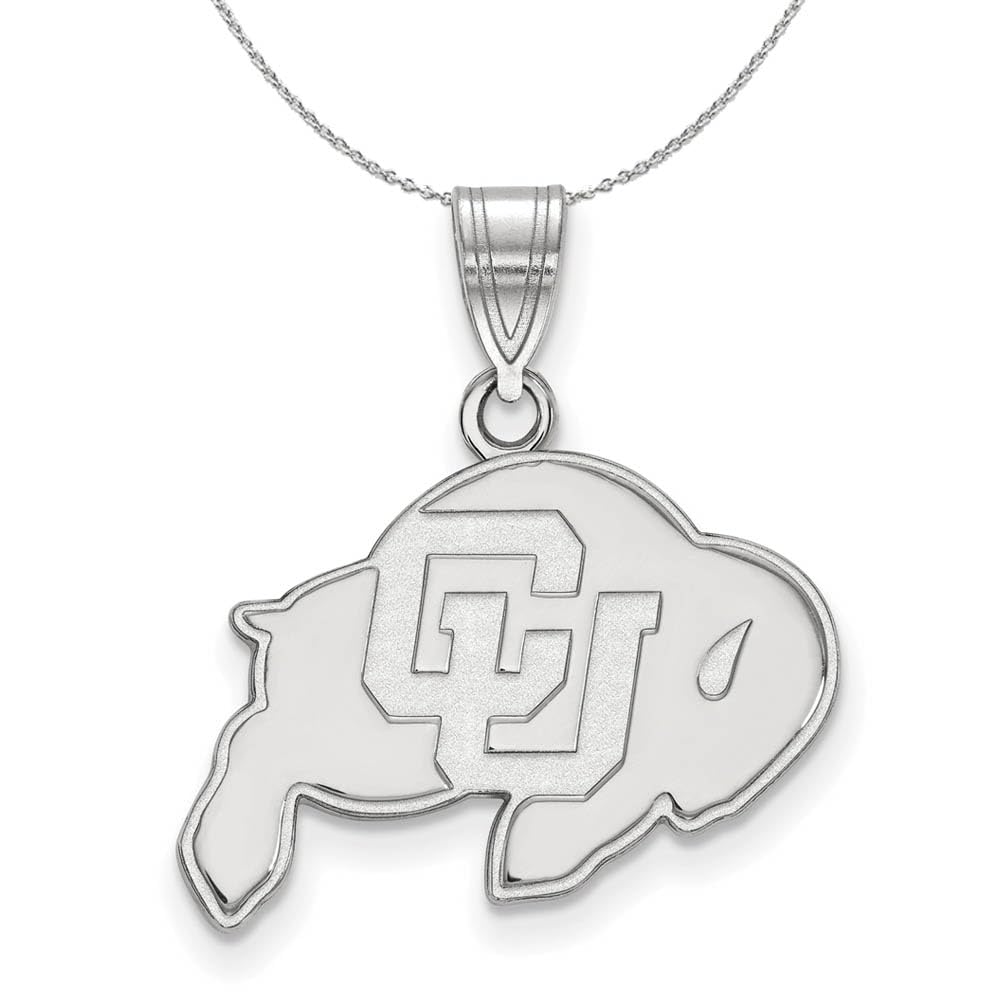 Black Bow Sterling Silver University of Colorado Pendant Necklace - Perfect for Graduation Gifts & Alumni Pride