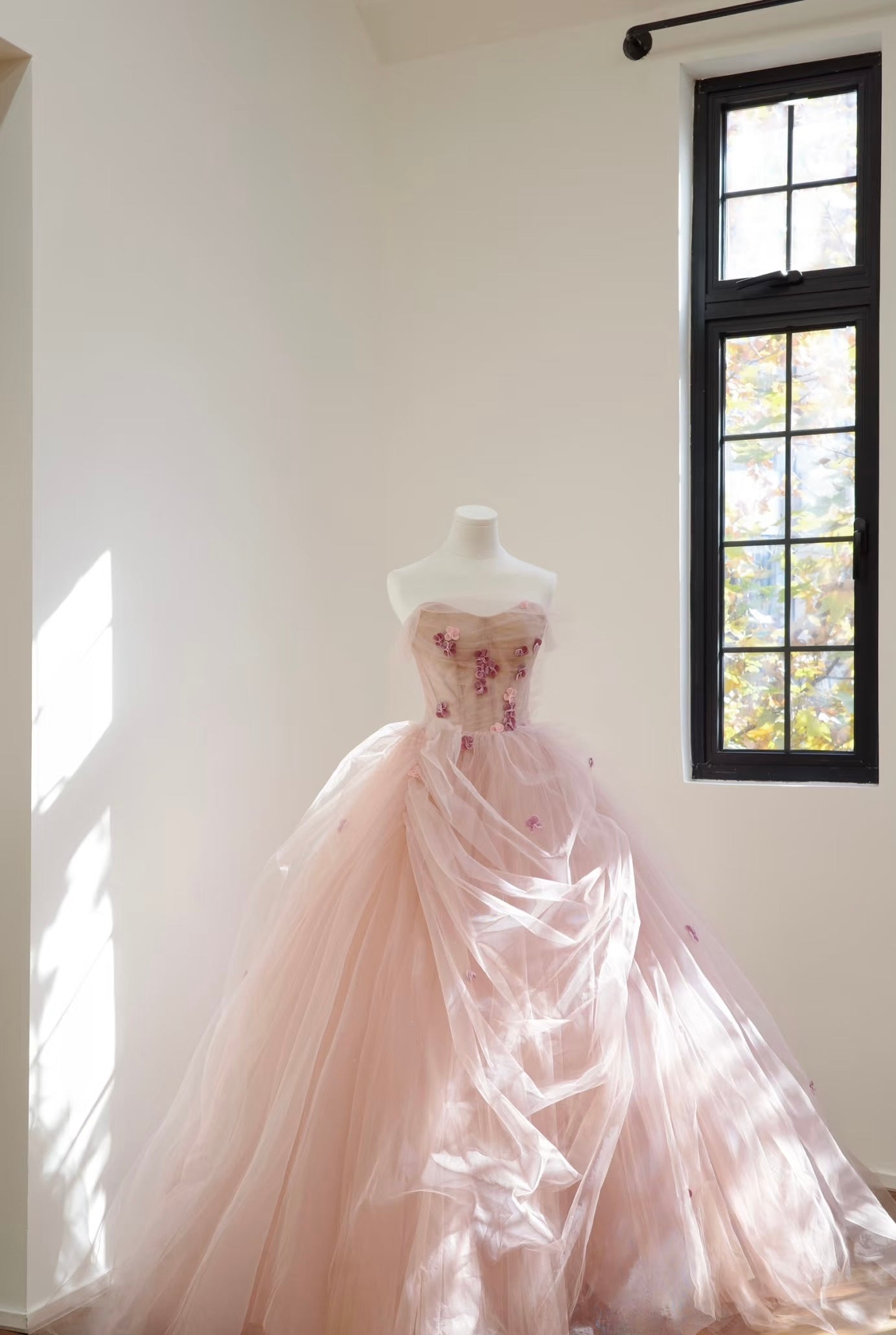 Elegant A-Line Tulle Pink Birthday Dress for Girls - Sweet Formal Prom Gown J6325 | Perfect for Birthday Parties, Prom Nights, and Special Occasions