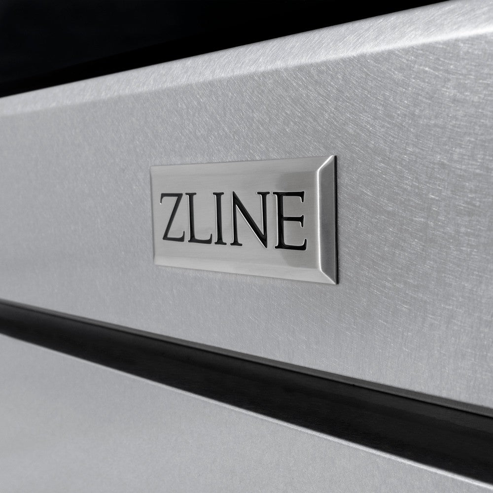 ZLINE Autograph Edition 30-inch 4.2 cu. ft. Dual Fuel Range - 4 Burner Gas Cooktop & Electric Convection Oven - Satin Stainless Steel with Matte Black Accents (SDRSZ 30 MB) - Perfect for Modern Kitchens & Professional Cooking
