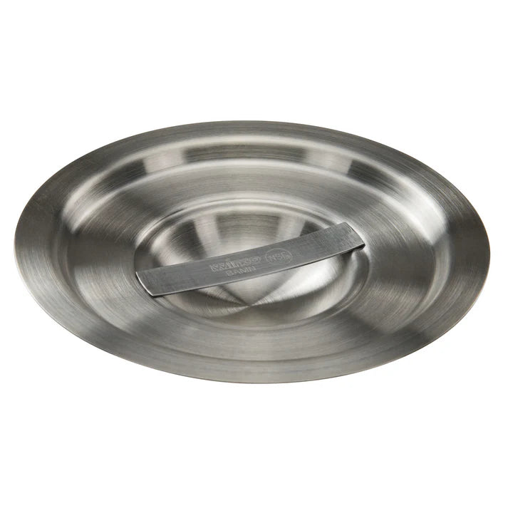 Winco Stainless Steel Bain Marie Cover for 2 Qt Containers with Handle - Perfect for Food Warming, Buffet Serving & Commercial Kitchen Use