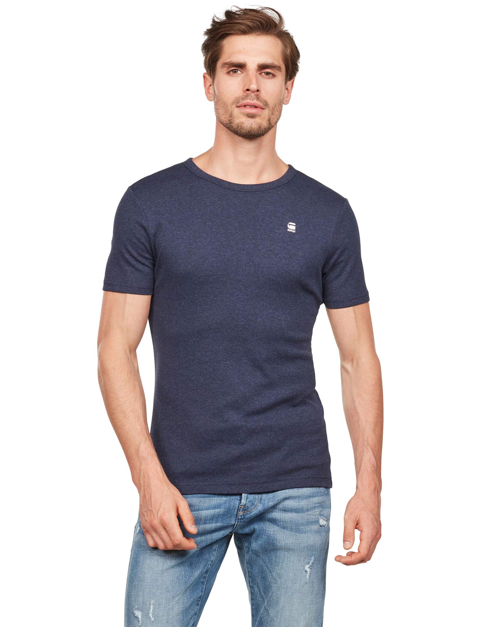 G-Star Raw Men's Daplin Crew Neck Slim Fit T-Shirt - Premium Cotton Tee for Casual & Streetwear Style | Perfect for Everyday Wear, Outings & Layering