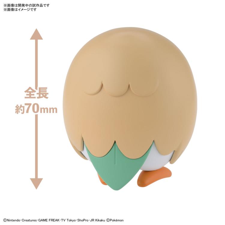 Bandai Pokemon Rowlet (Brindibou) Model Kit - Build & Paint Your Own Collectible Figure - Perfect for Fans, Gifts & Display