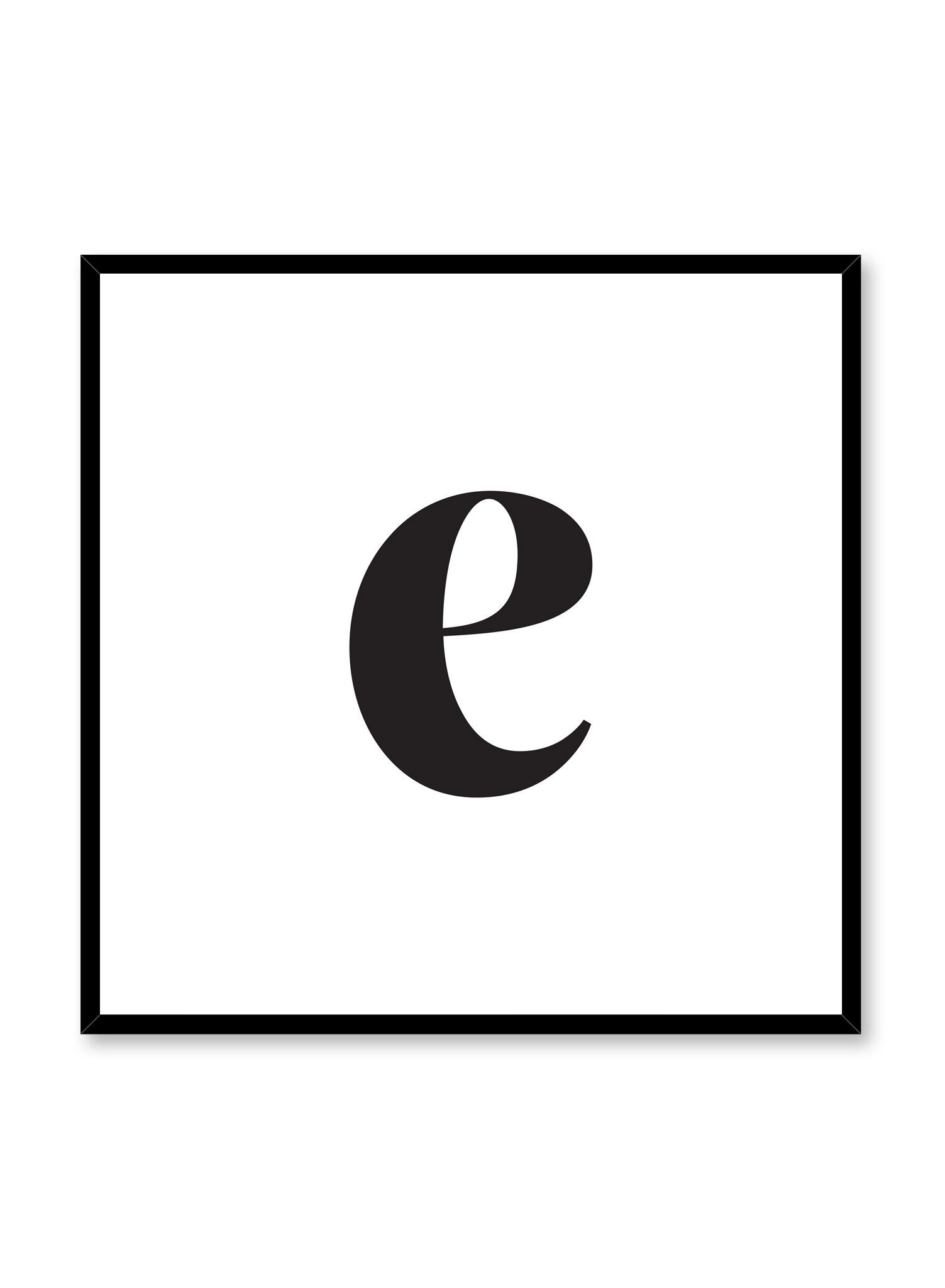 Lowercase Letter E Poster - Alphabet Learning Decor for Kids' Rooms & Classrooms - Perfect for Early Childhood Education & Homeschooling