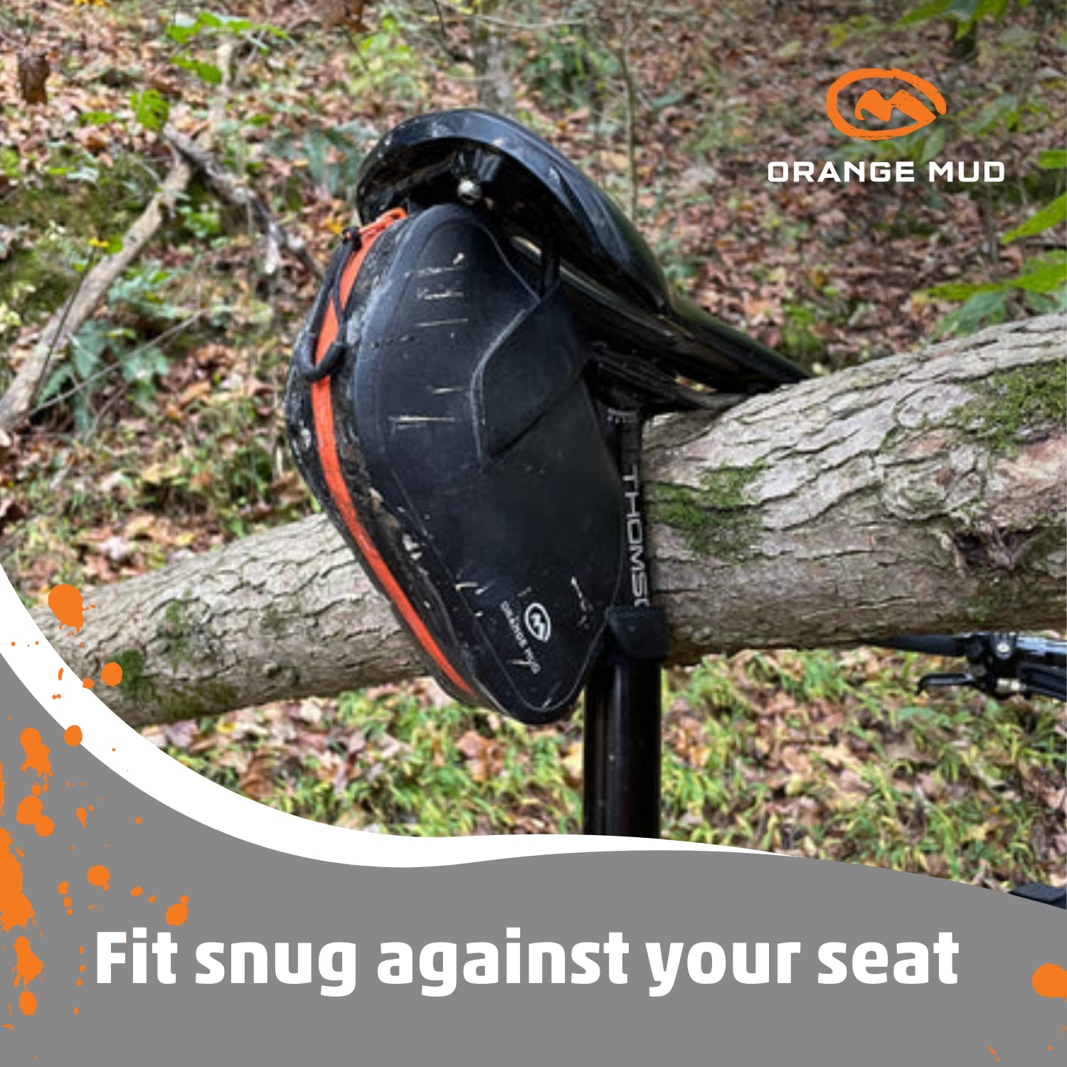 Orange Mud Bicycle Seat Bag - Waterproof TPU Welded Cycling Storage Pack for Road & Mountain Bikes | Perfect for Long Rides, Commuting & Bike Tours