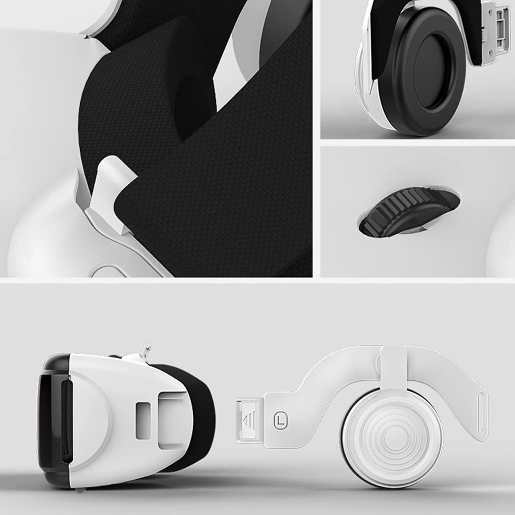 Lunette 3D VR Headset, Virtual Reality Goggles with Bluetooth Controller - Compatible with iPhone 13 Pro Max/13 Pro/13/12/11, Samsung Galaxy S21, Huawei & Xiaomi Series - Perfect for Gaming, Movies & Virtual Tours (Color: F, Size: iOS)