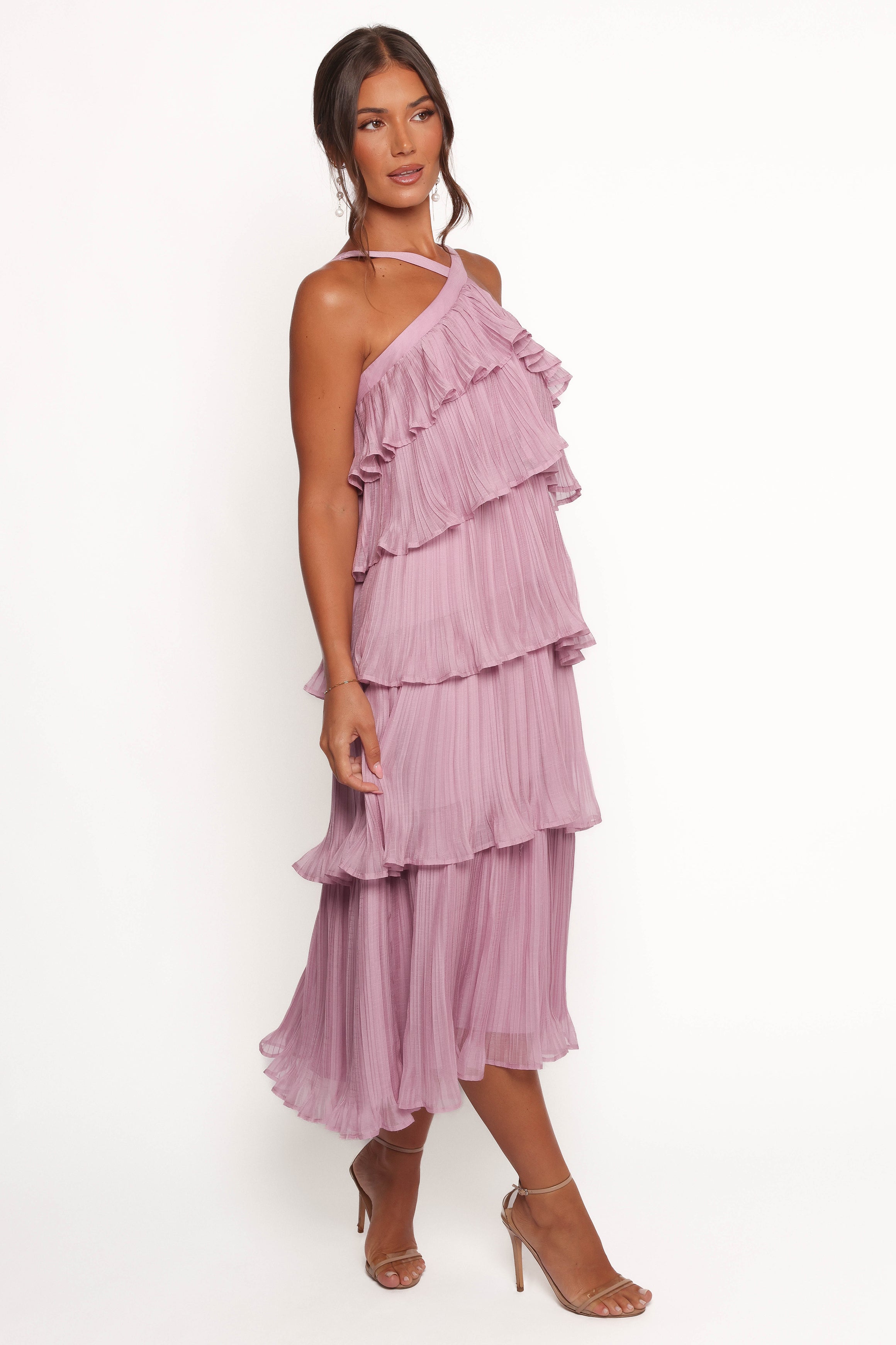 Aveline Midi Dress for Women - Flowy Lilac Floral Summer Dress | Perfect for Beach Vacations, Date Nights & Garden Parties