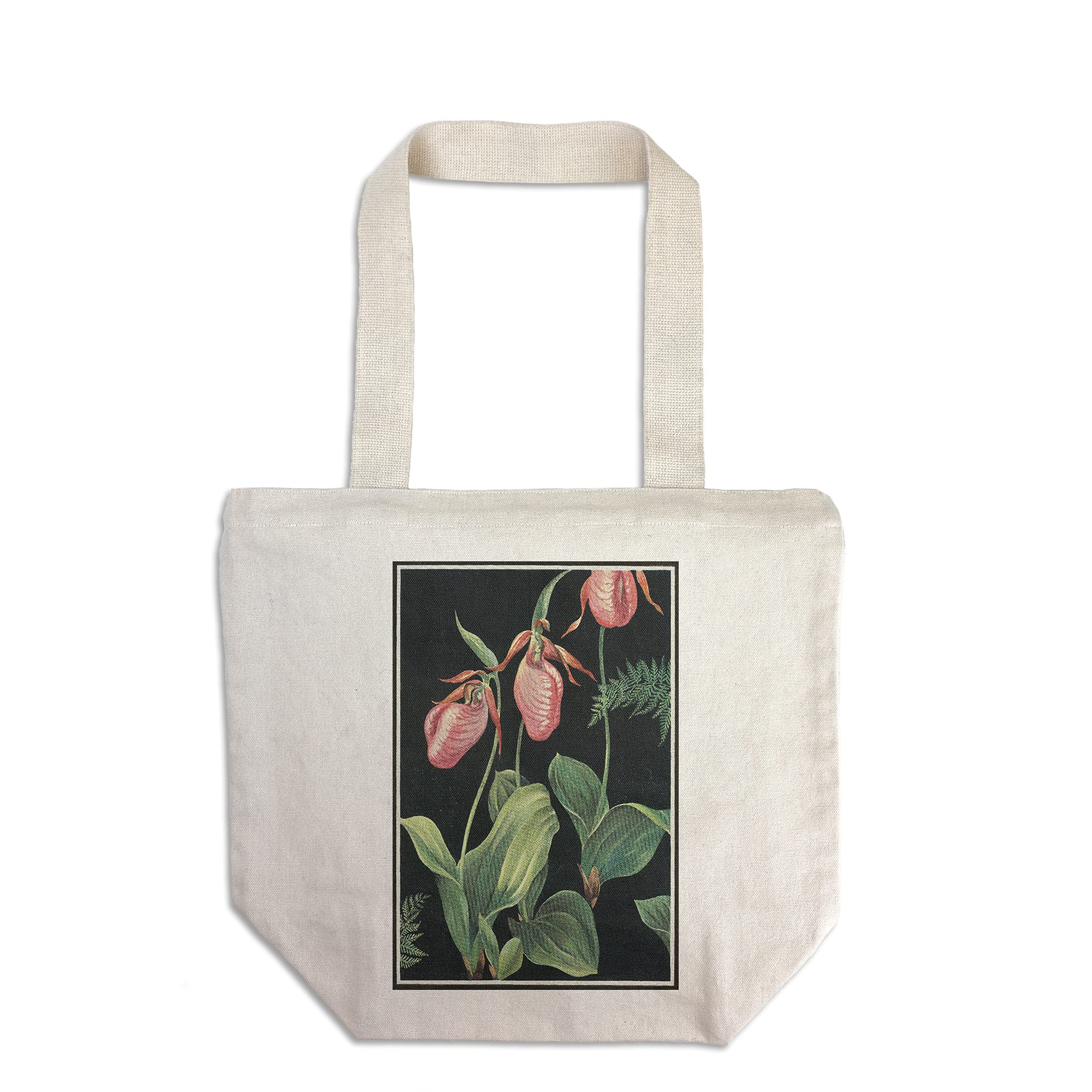 Vintage Orchid Magazine Print Tote Bag - 100% Cotton Canvas Reusable Shopping Bag for Groceries, Beach & Daily Use