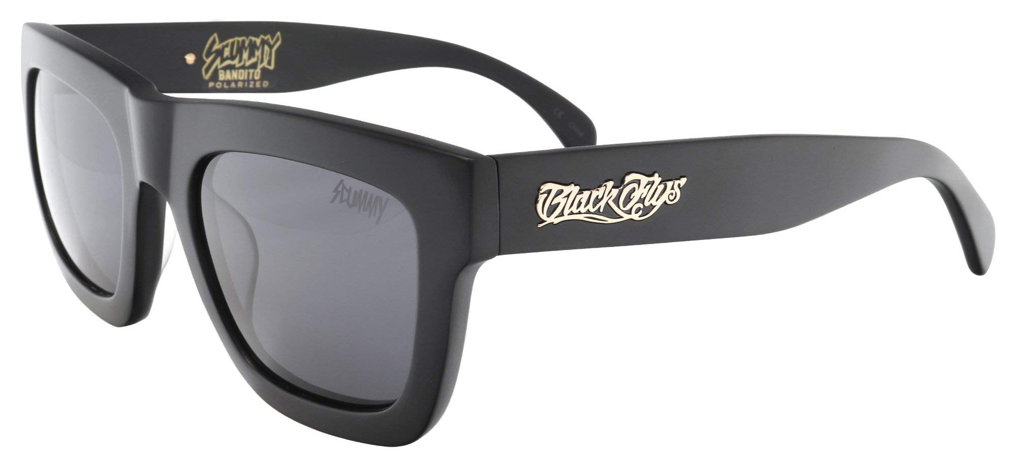 BLACK FLYS Sunglasses Scummy Bandito - Polarized UV Protection Aviator Sunglasses for Men & Women - Perfect for Outdoor Sports, Driving, and Beach Activities
