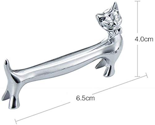 Premium Stainless Steel Cat-Shaped Chopstick & Utensil Rests (Silver) - Elegant Tableware for Asian Dining, Sushi Nights & Home Decor