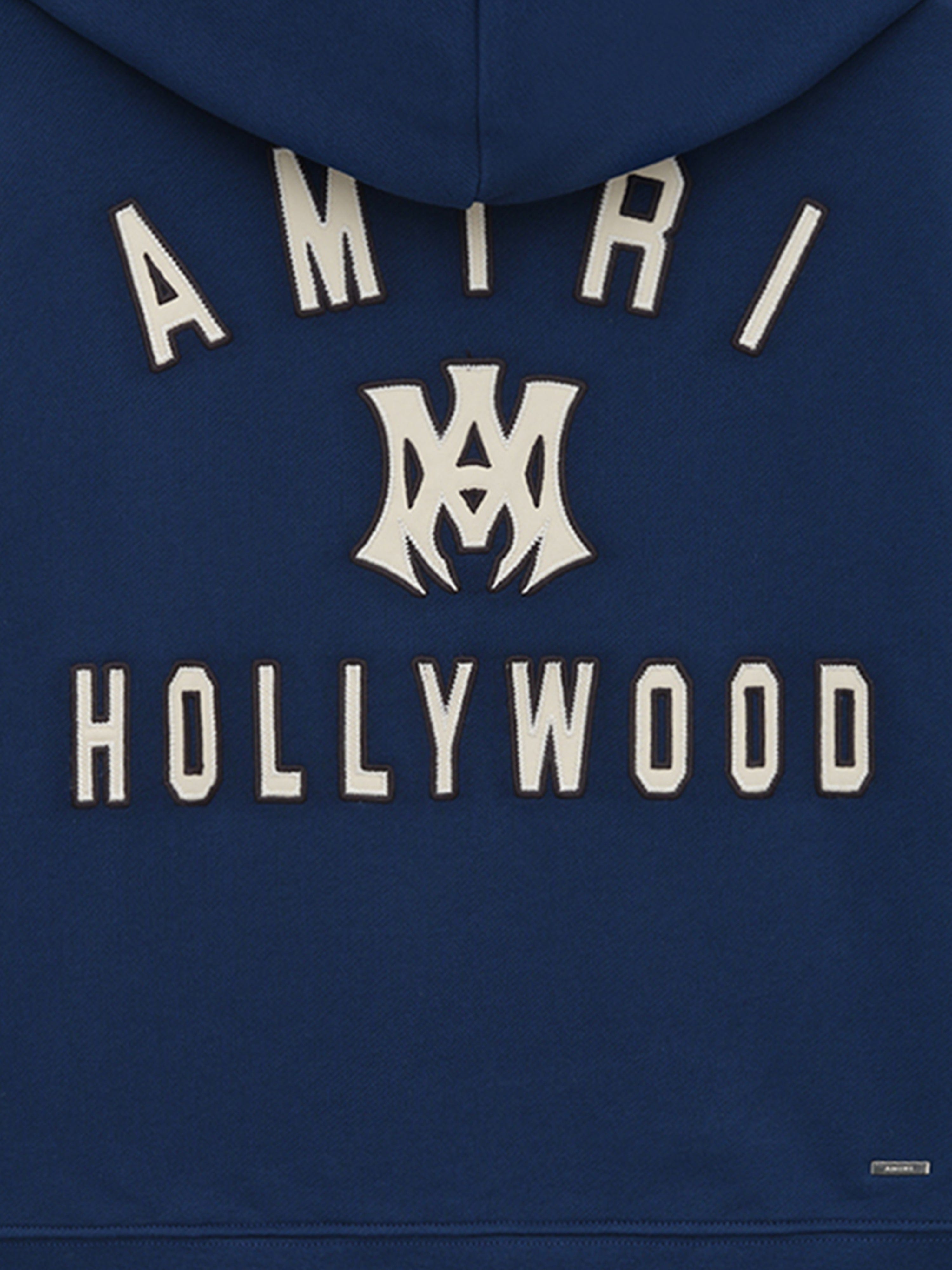Amiri Kids MA Hollywood Hoodie for Boys & Girls - Navy Blue Cotton Pullover with Hood - Stylish & Comfortable for School, Playdates & Outdoor Activities