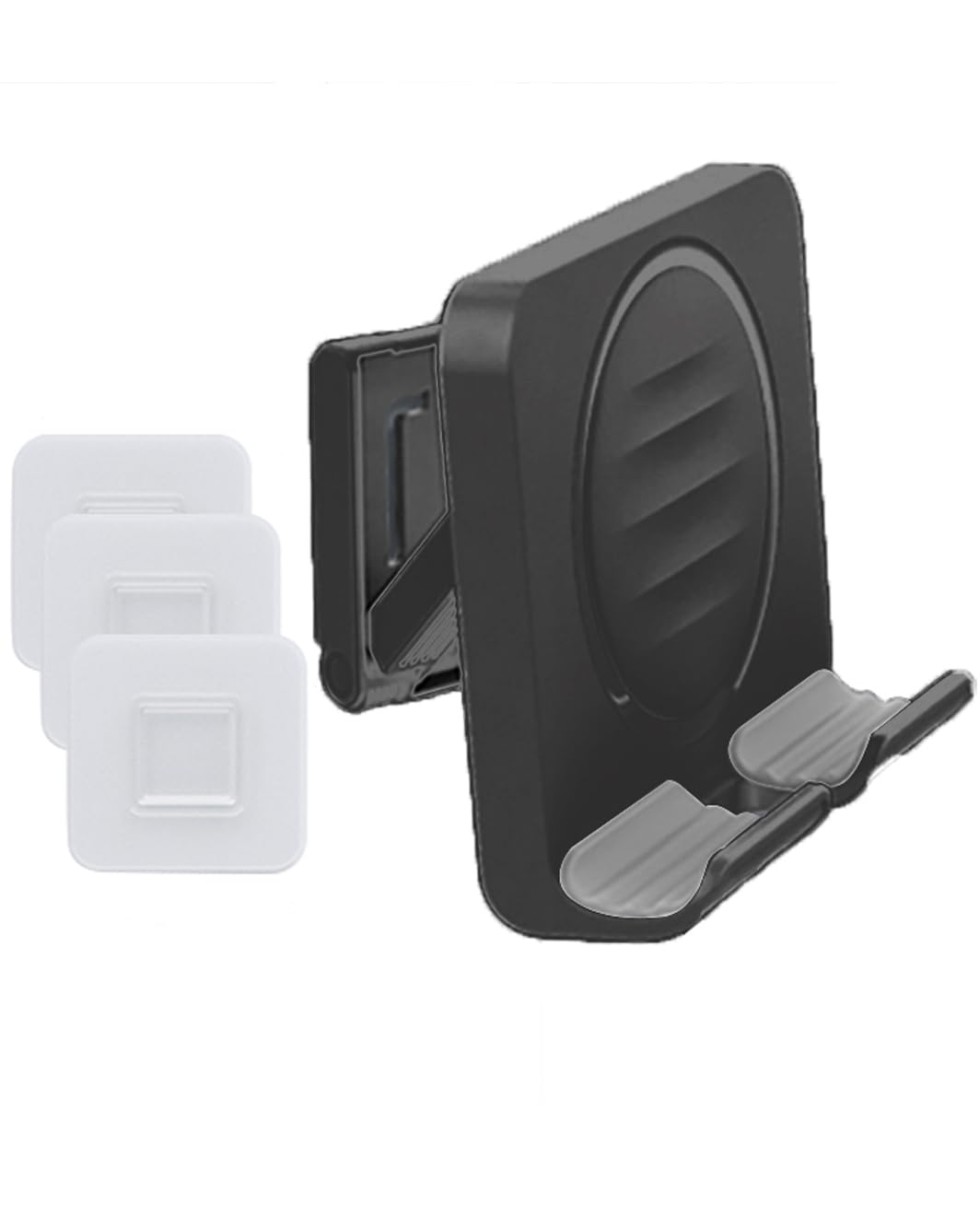 Upgraded Adjustable Shower Phone Holder & Tablet Wall Mount - Waterproof for iPhone, iPad, Samsung & All Smartphones - Perfect for Bathroom, Kitchen, Dorm & Bedroom Use (Black) | Hands-Free Viewing While Showering, Cooking & Relaxing