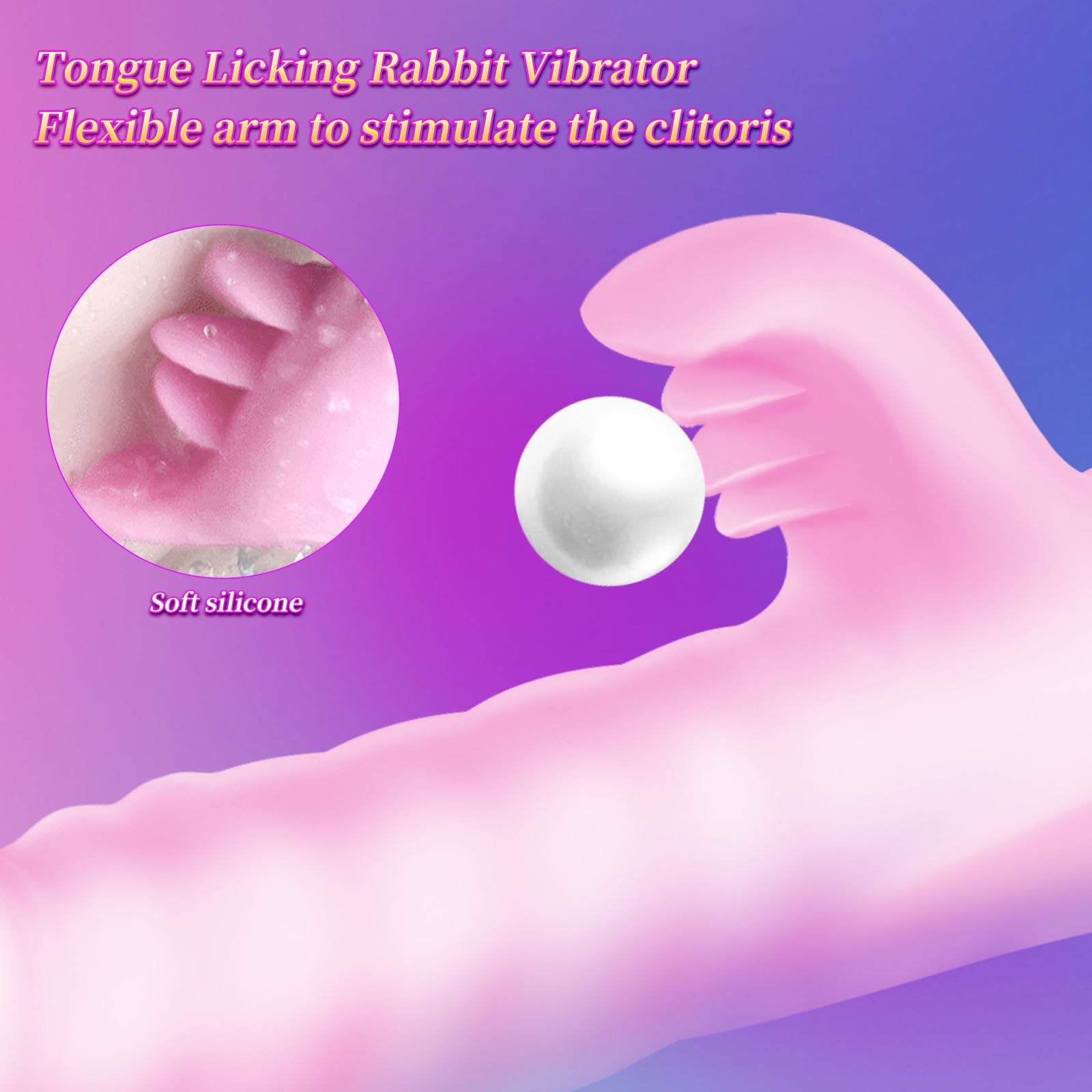 Premium G-Spot Vibrator with 3 Thrusting & 3 Rotating & 10 Licking Modes - Heating Rabbit Clitoral Stimulator for Women & Couples - Adult Sex Toy for Solo Play & Intimate Moments