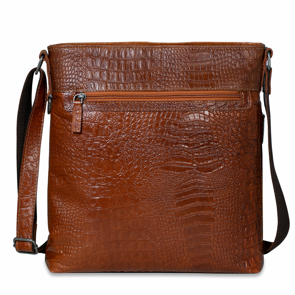Premium Hornback Crocodile Leather Crossbody Bag #HB312 - Stylish & Durable for Women's Everyday Use, Travel, and Special Occasions
