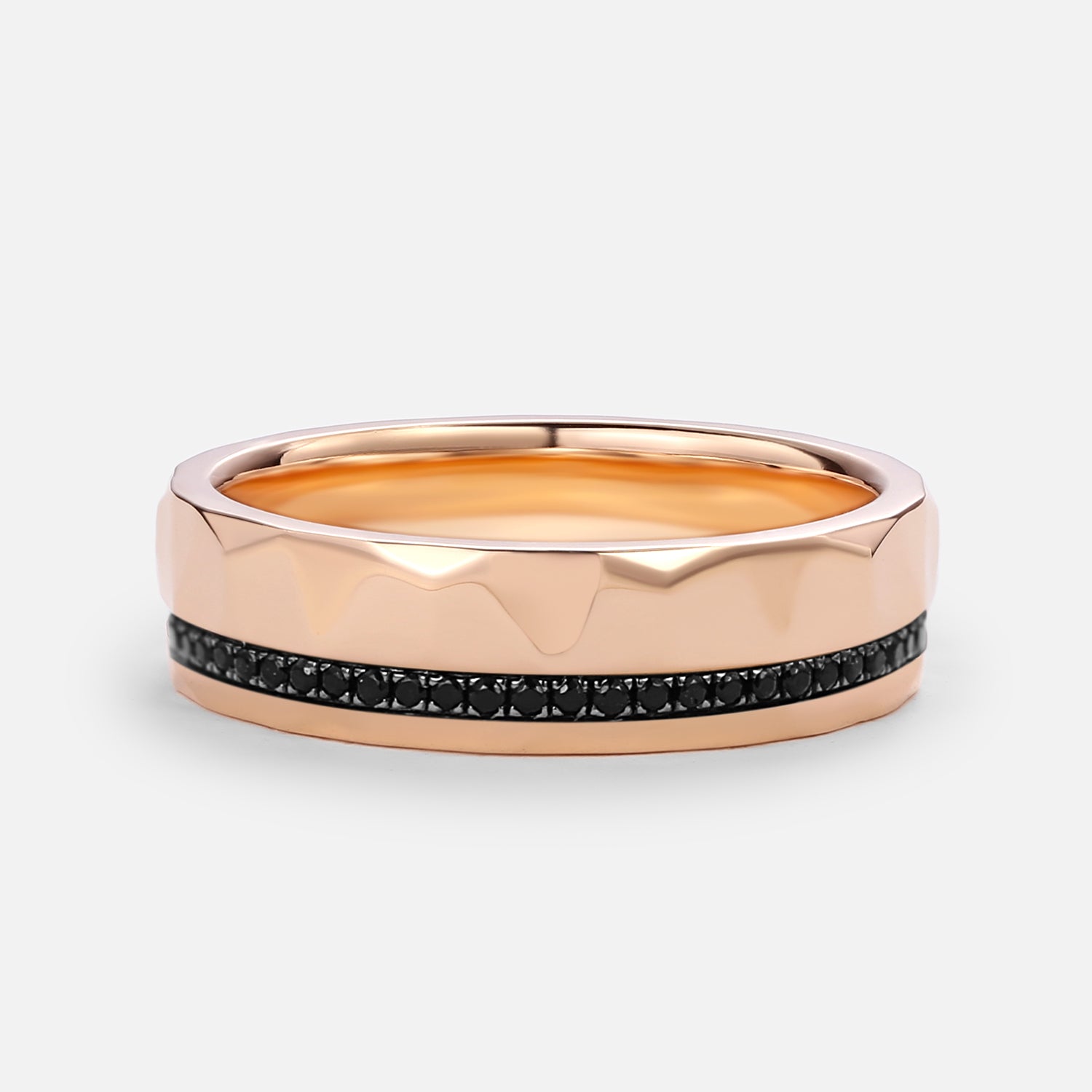 Black Moissanite Full Eternity Men's Wedding Band Ring - 14K White Gold Alternative for Men's Jewelry - Perfect for Anniversary, Engagement & Wedding Ceremonies