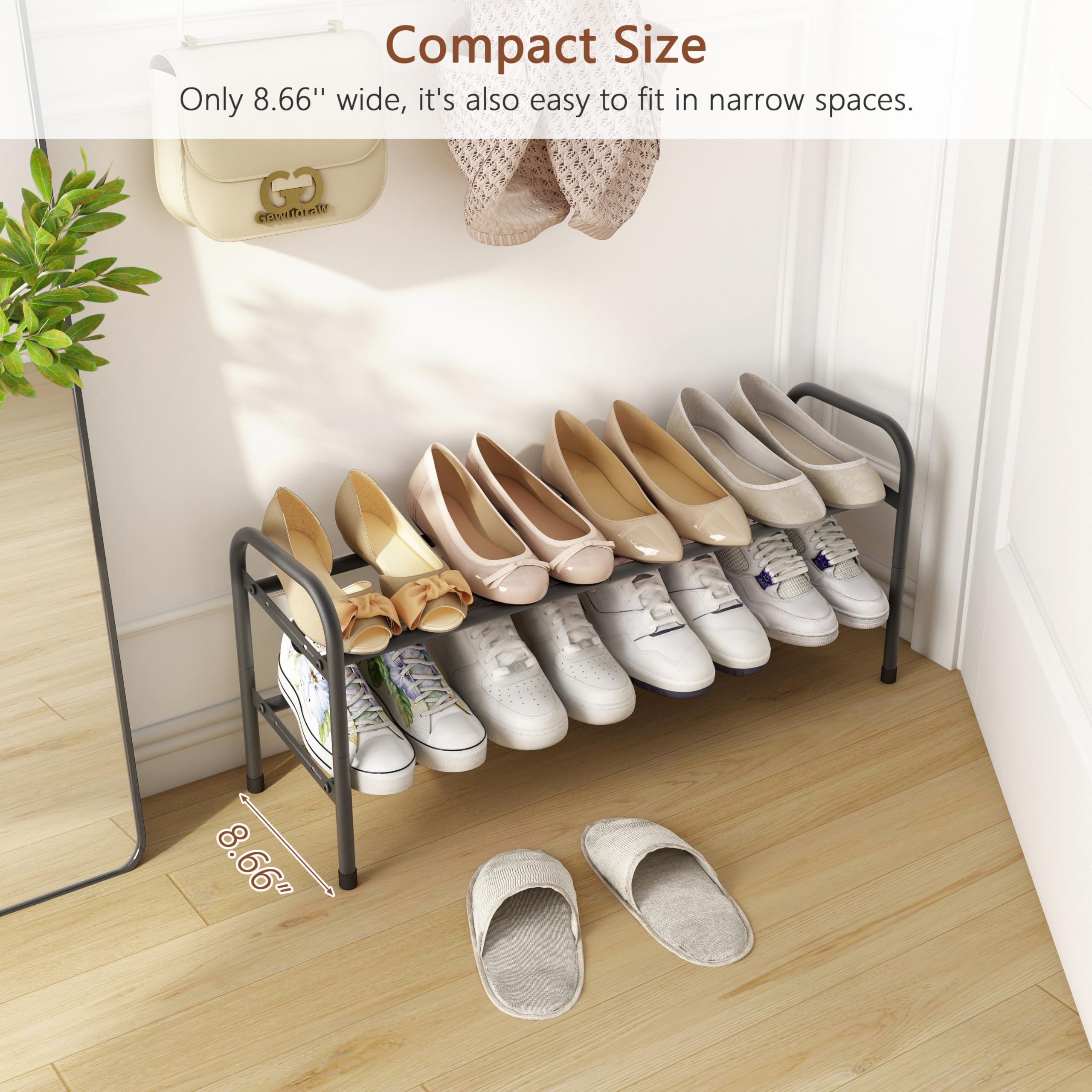 2-Tier Expandable Shoe Rack Organizer - 41.53
