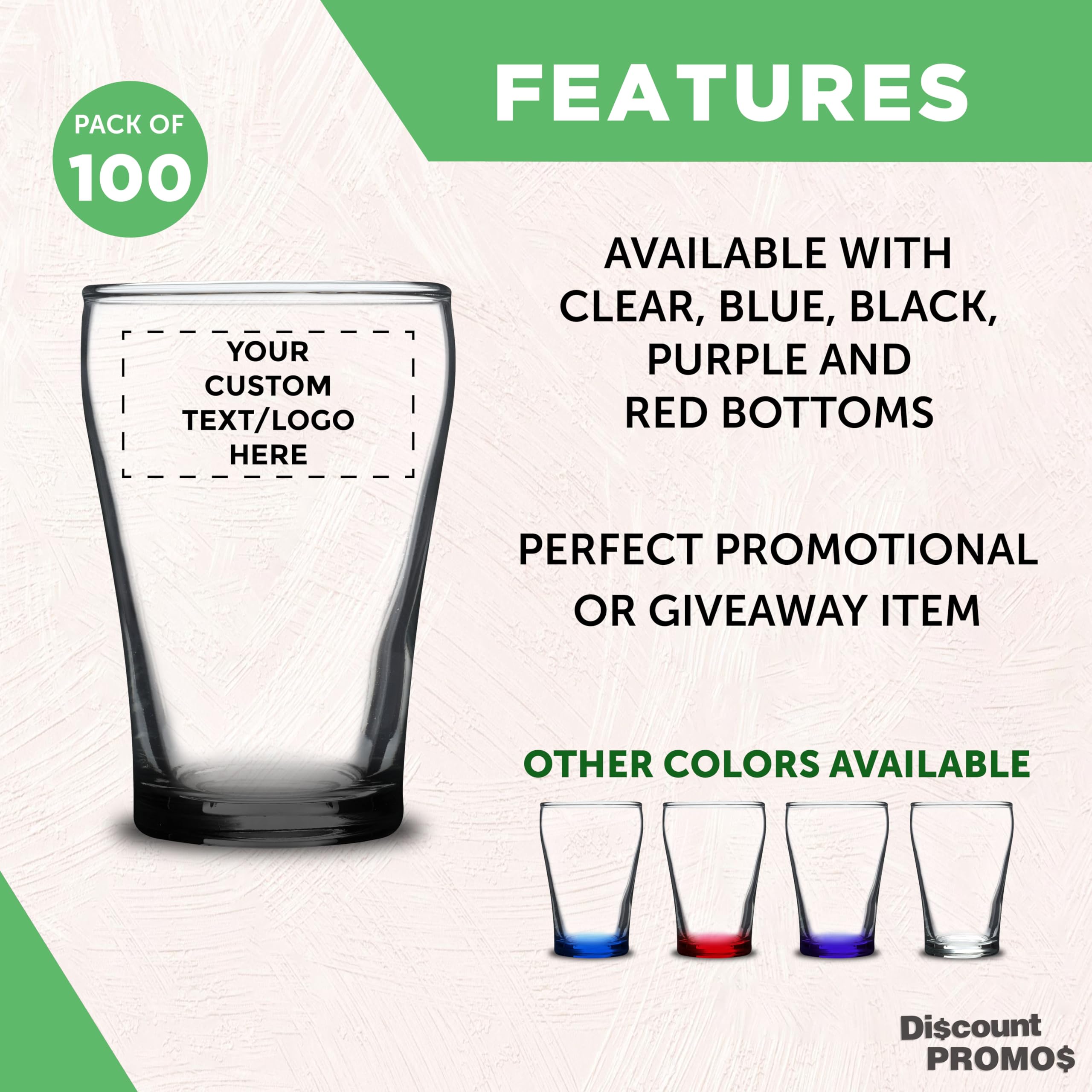 Custom Shot Glasses 5.5 oz (Set of 100) - Personalized Bulk Barware for Weddings, Parties & Events - Black - Perfect for Cocktail Tasting, Bridal Showers & Corporate Gifts