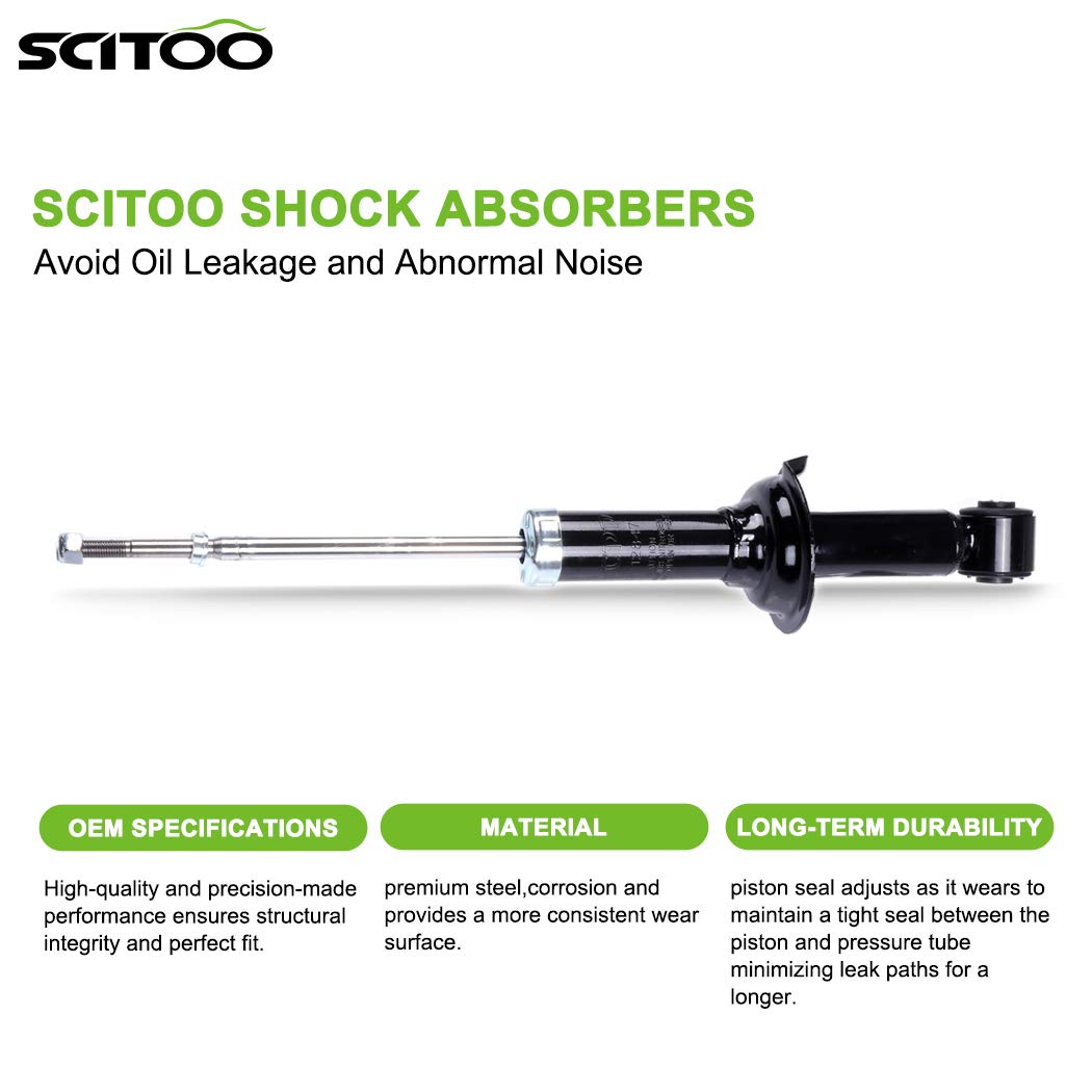 SCITOO 2-Pack Rear Shock Absorbers & Struts for 2008-2010 Mitsubishi Lancer - Replacement Suspension Parts for Smooth Ride & Enhanced Handling - Perfect for City Commuting & Road Trips