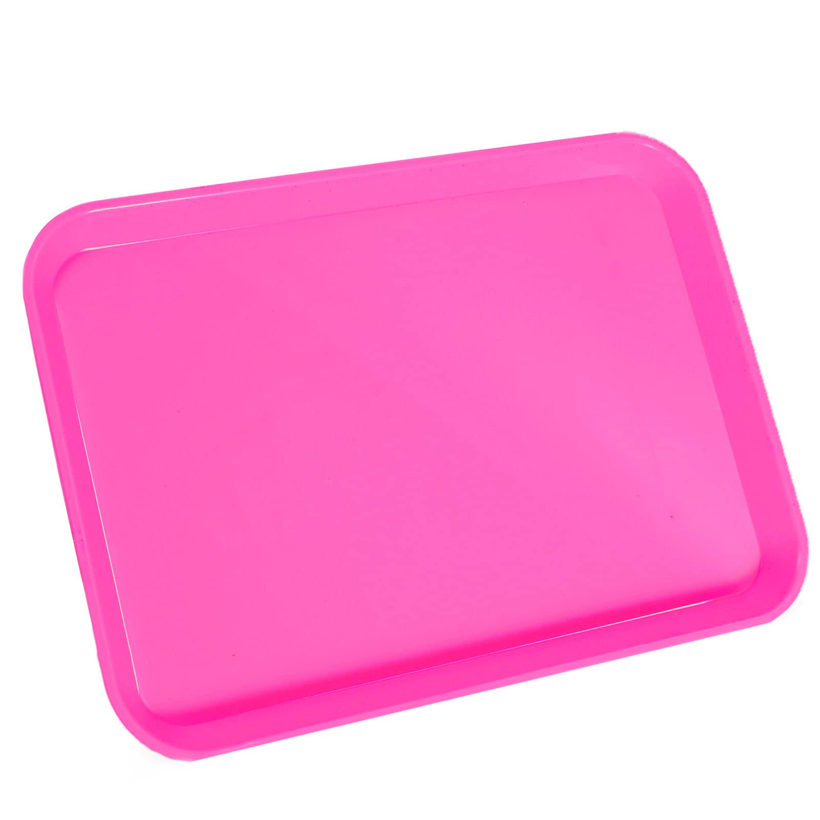Autoclavable Dental Procedure Tray Set - Lockable B-Lok Flat Trays Size B (13.25 x 9.75 x 0.875 Inches) - 1-Piece Neon Pink Plastic Instrument Tray for Dental Clinics & Sterilization Procedures