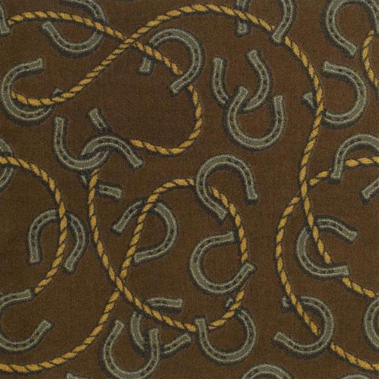 Joy Carpets Kaleidoscope Rodeo Whimsical Area Rugs in Chocolate - Soft Non-Slip Kids Playroom & Nursery Rug for Play Areas, Bedrooms, and Living Rooms