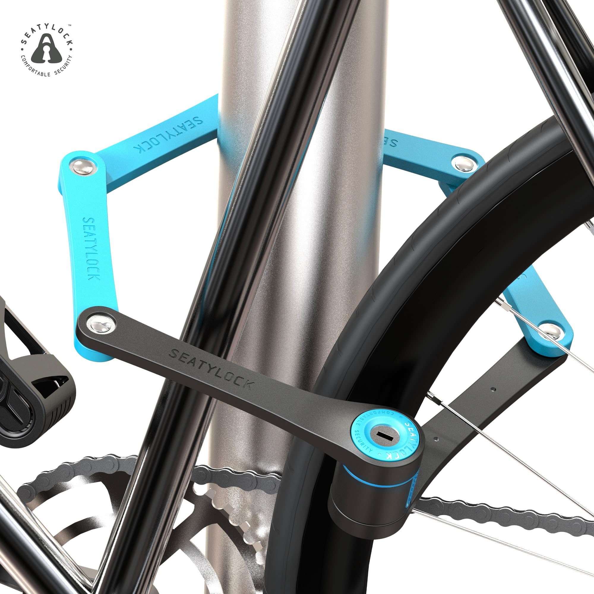 Seatylock FoldyLock Compact Folding Bike Lock - Lightweight High Security Bicycle Lock with Keys & Case - Heavy Duty Anti-Theft Protection for Bikes, Scooters & E-Bikes - Perfect for Urban Commuting, Campus Security & Outdoor Adventures
