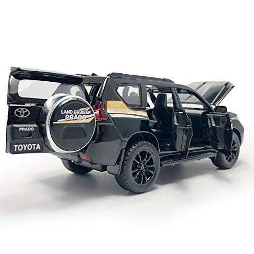 SK TOY ZONE 1:24 Scale Diecast Metal Prado Style Toy Car - Alloy Pull Back Vehicle Model with 6 Openable Doors - Collectible Die-Cast Car for Kids & Adults - Perfect Gift for Birthday, Christmas & Playtime (Multi-Color)