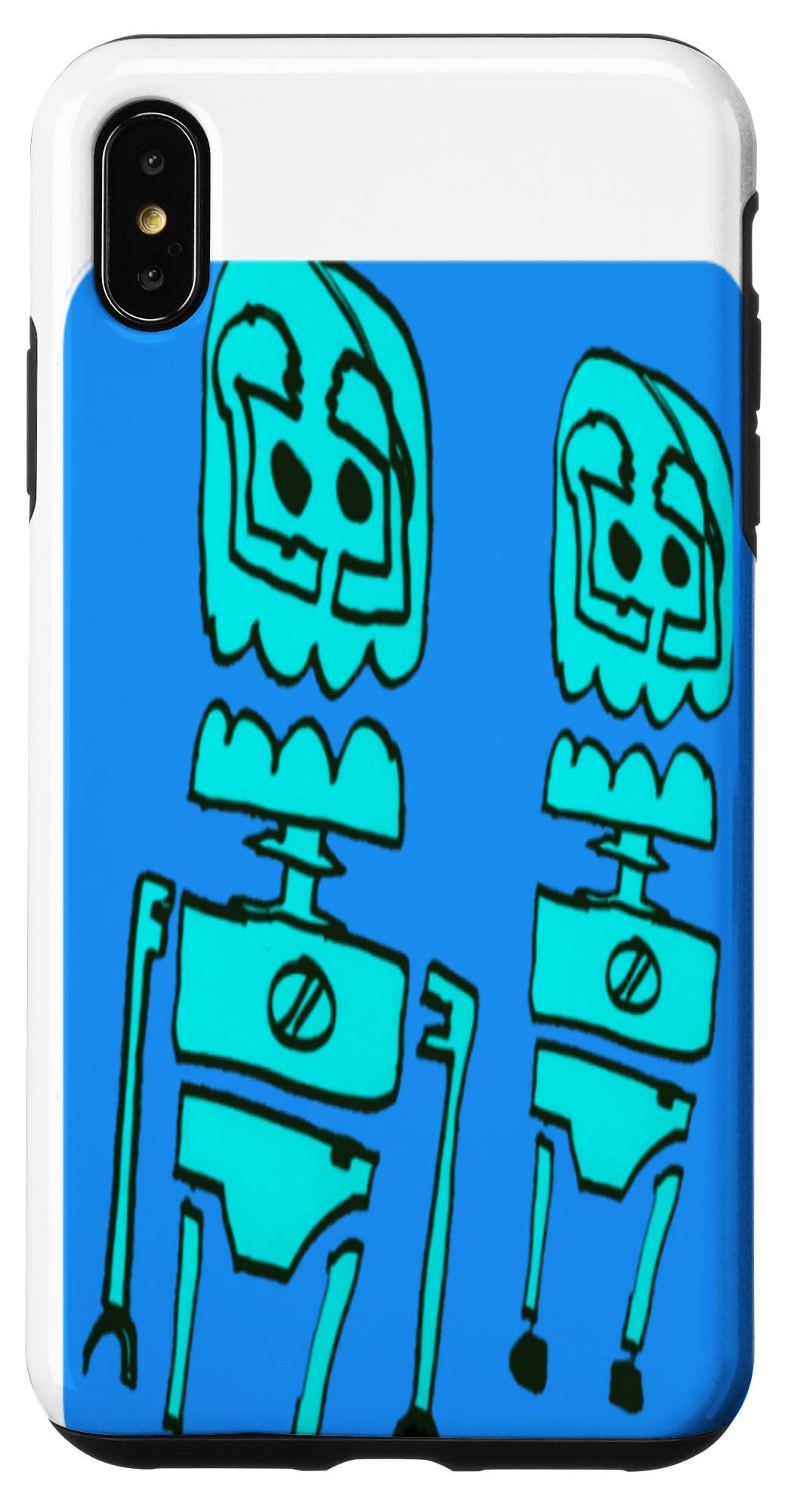 iPhone XS Max Z2 Robot Case - Durable Protective Cover for iPhone XS Max - Fun Robot Design for Kids & Tech Lovers - Perfect for School, Travel & Everyday Use