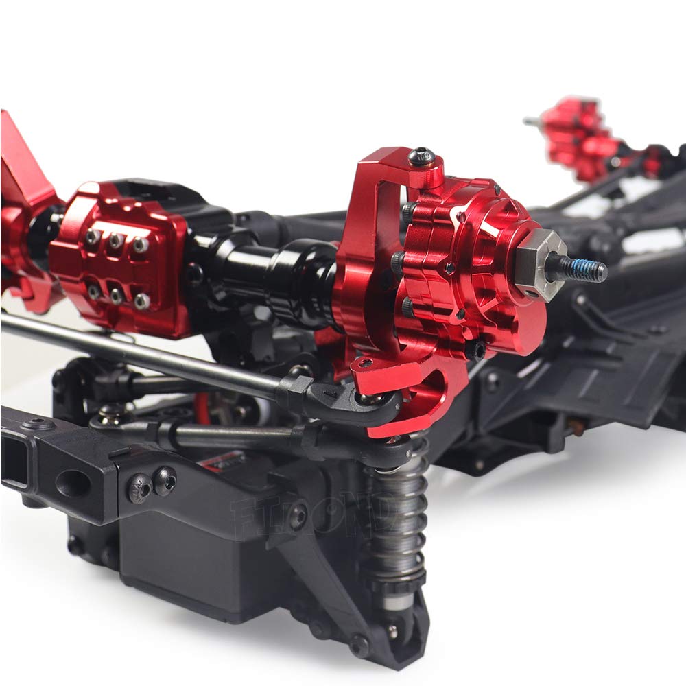 Traxxas TRX-4 1/10 Scale RC Crawler Car Front & Rear Portal Axles - Heavy Duty Black Upgrade Parts for Off-Road Crawling & Rock Climbing Adventures