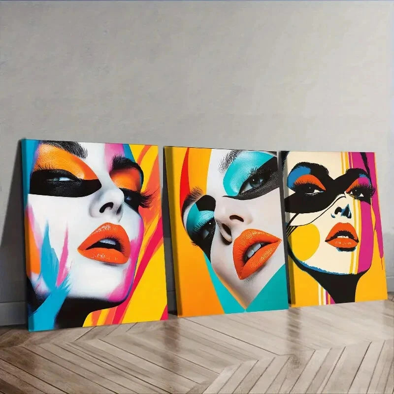 3-Piece Women's Wall Art Canvas Set - Framed 40x60cm High Quality Print - 100% Australian Made - Ready to Hang - Perfect for Living Room, Bedroom & Office Decor