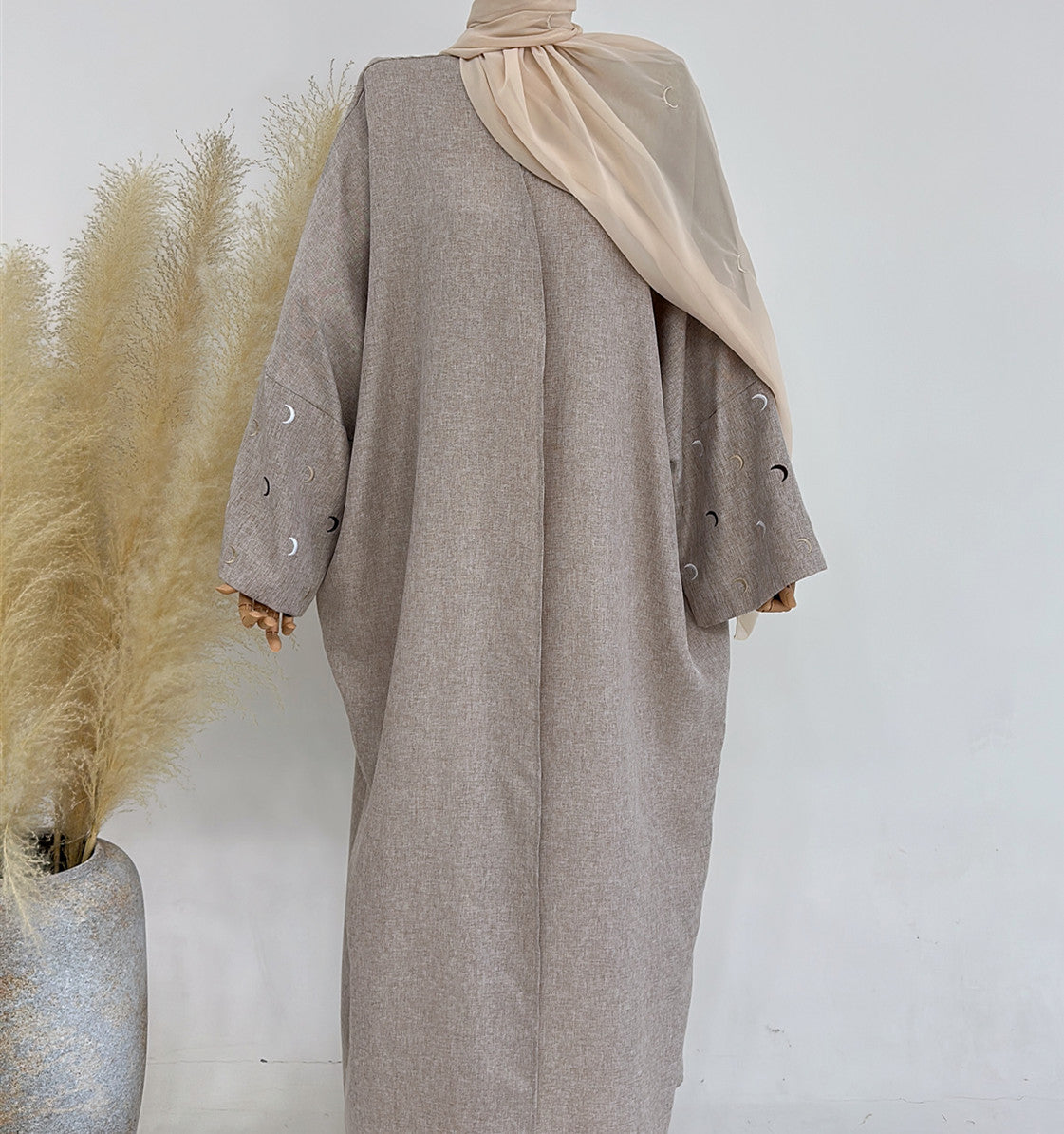 Lightweight Iris Duster Open Abaya for Women - Breathable Desert Abaya for Casual Wear, Prayer & Everyday Comfort