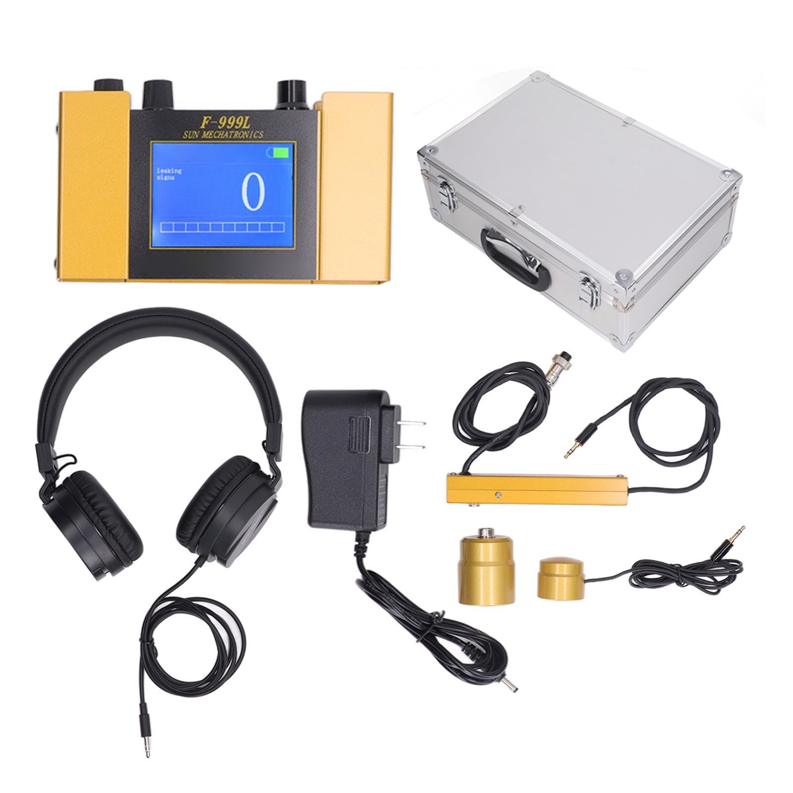 **Smart Water Leak Detector with Digital Display & Earphone - Underground Pipe Leakage Monitor for Construction, Plumbing & Home Use (US Plug) - Ideal for Basements, Bathrooms & Outdoor Pipes**