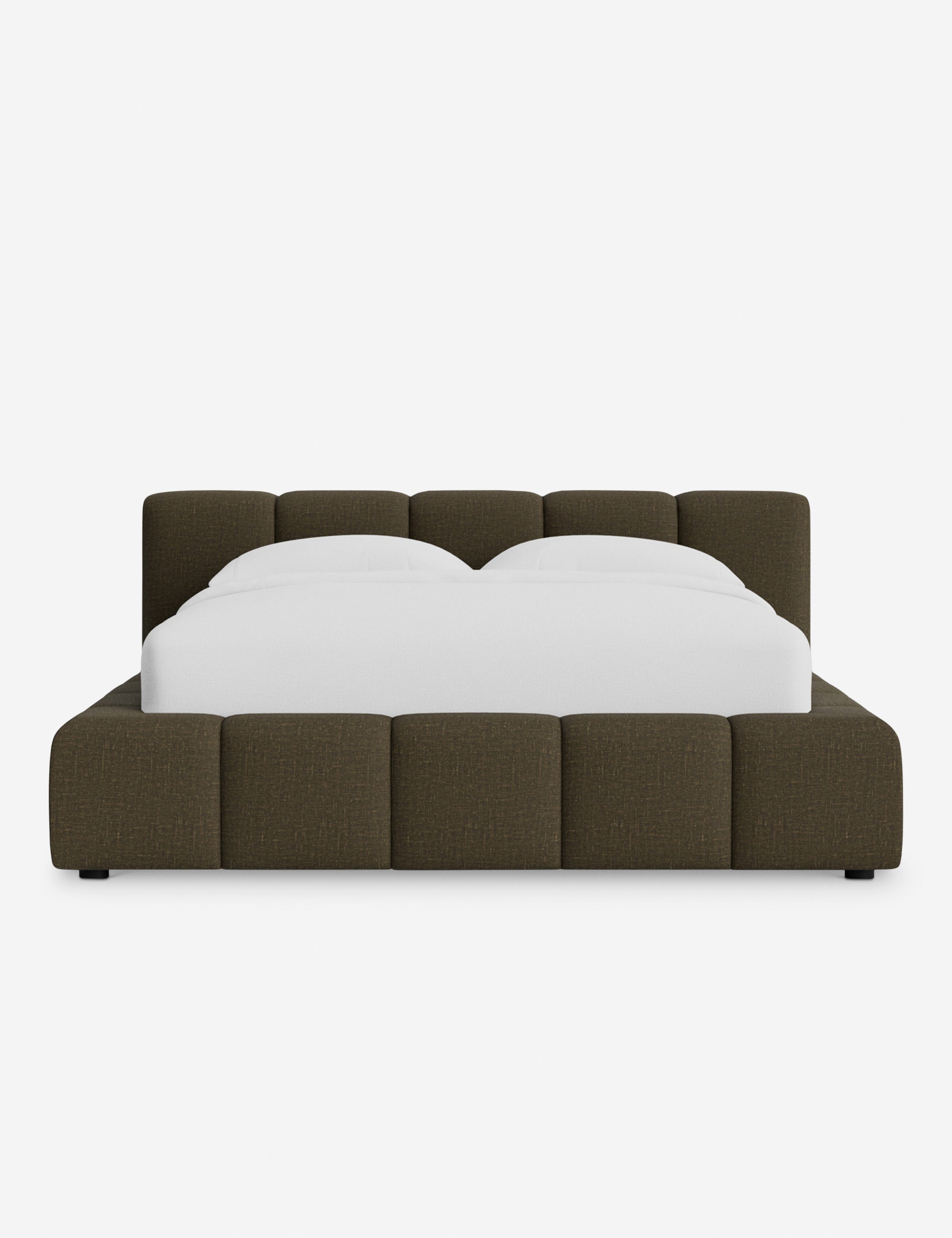 Cambry Platform Bed Frame - Modern Minimalist Wooden Bed with Headboard - Perfect for Bedroom, Guest Room & Small Spaces
