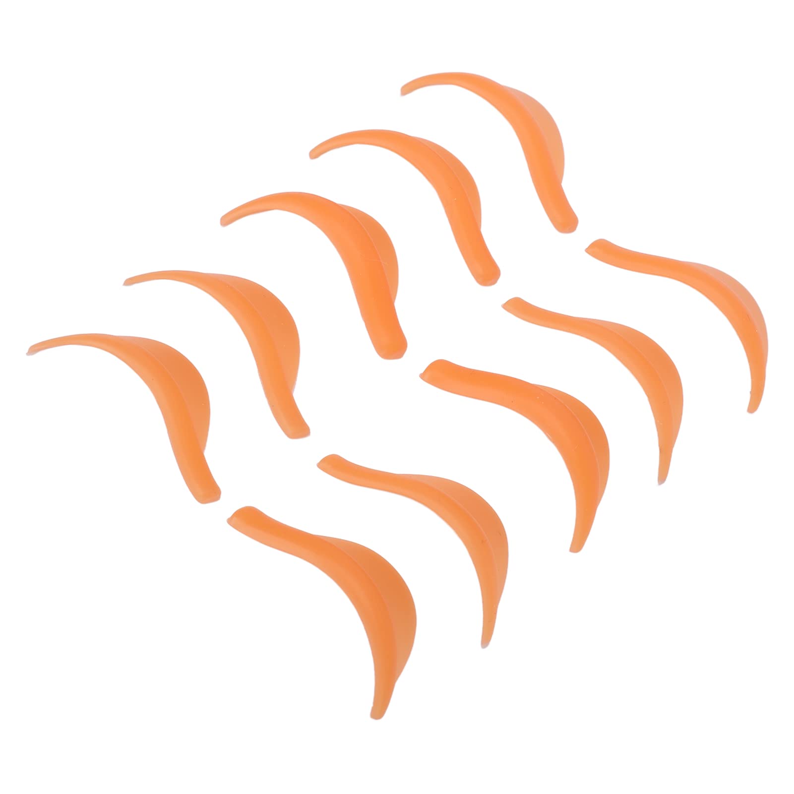 Lash Perm Pads & Eyelash Perm Rods - 5 Pairs of Long-Lasting Orange Perming Tools for Professional Lash Lifting | Perfect for Salon, Home Use & DIY Eyelash Styling