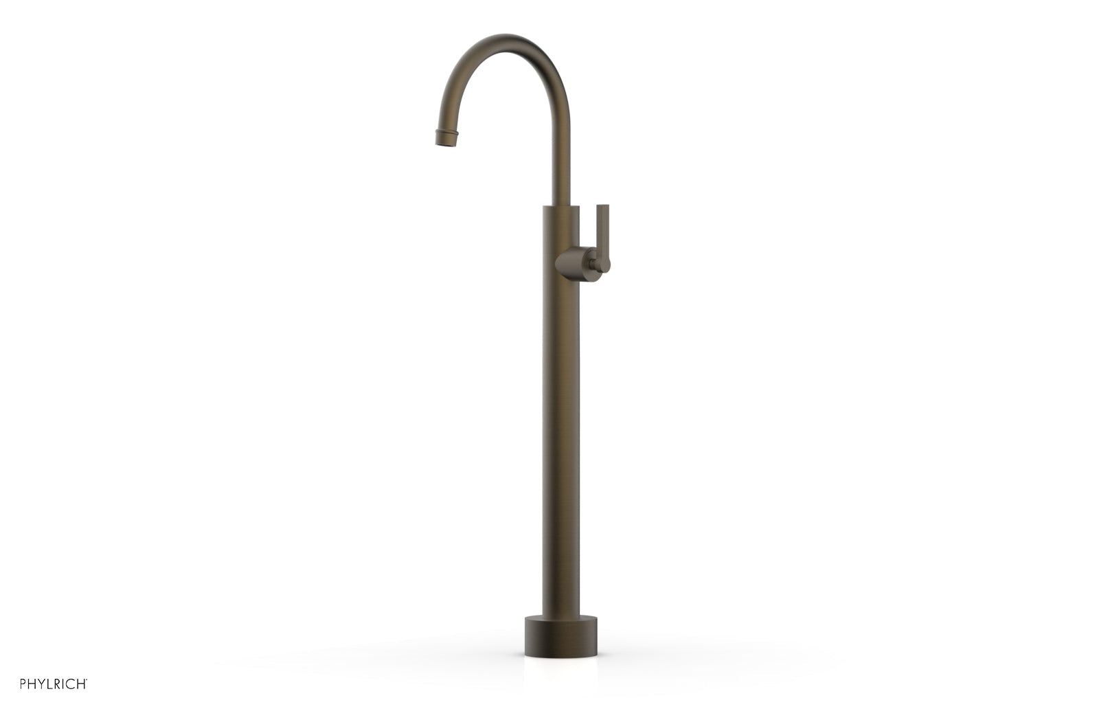 HEX MODERN Low Floor Mount Tub Filler with Lever Handle - Model 501 47 04 - Perfect for Contemporary Bathroom Designs and Spa-Like Showower Experiences