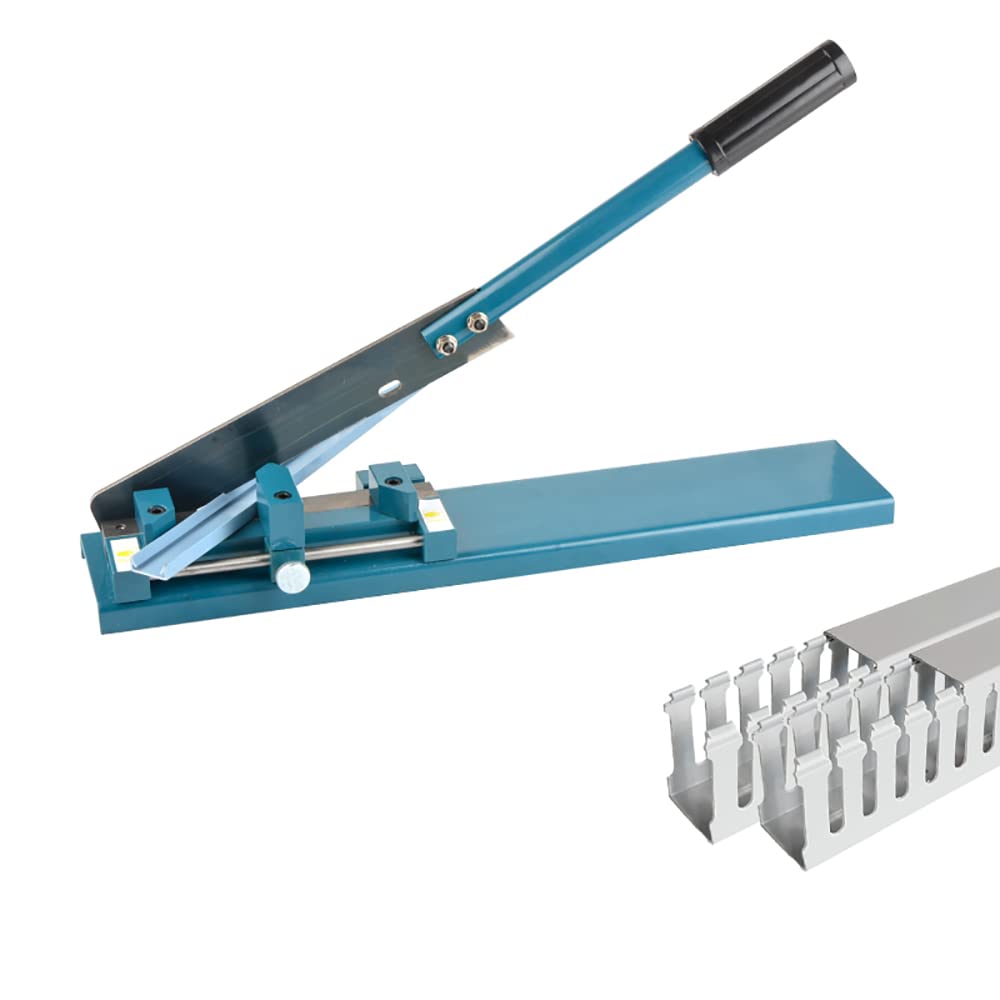 Professional PVC Trunking Cutter - Heavy Duty Manual Plastic Wiring Duct Cutter with 45° & 90° Angle Adjustment | Electrician's Special Cutting Tool (No Ruler) | Perfect for Cable Management, Electrical Installations & DIY Projects