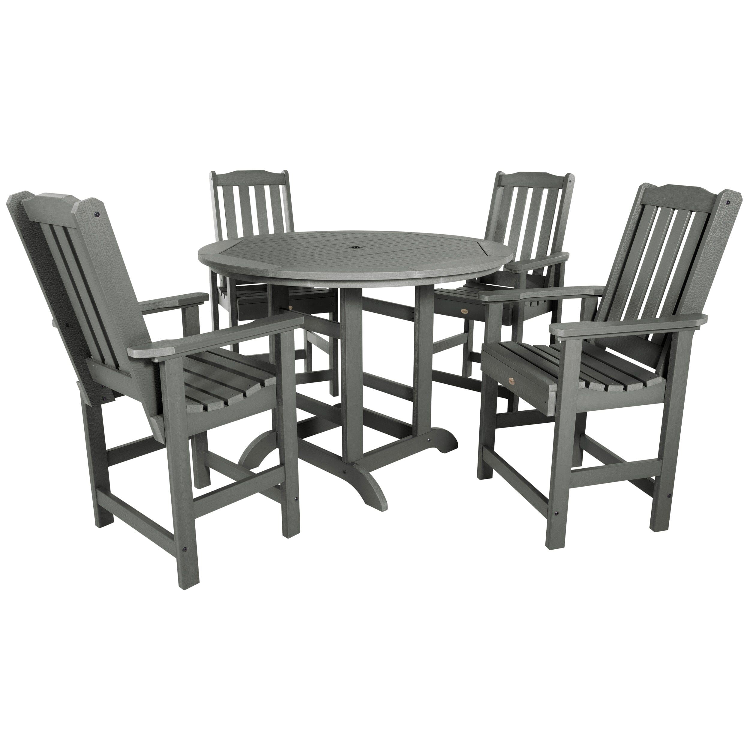 Lehigh 5-Piece 48-Inch Round Counter Height Dining Set – Perfect for Small Spaces, Breakfast Nooks & Outdoor Patios