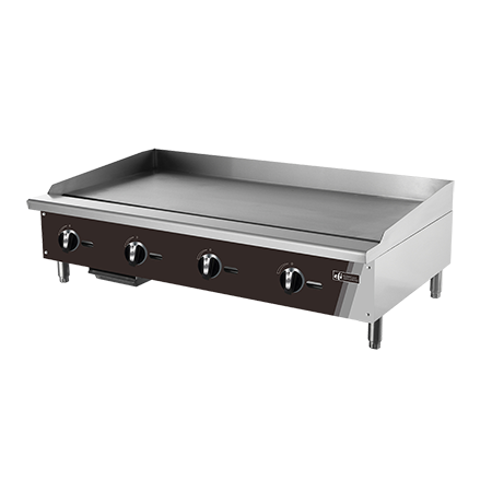 EFI 48 Inch Commercial Countertop Griddle with Manual Control - Natural Gas Powered - Perfect for Restaurants, Diners & Food Trucks (Minor Scratches)