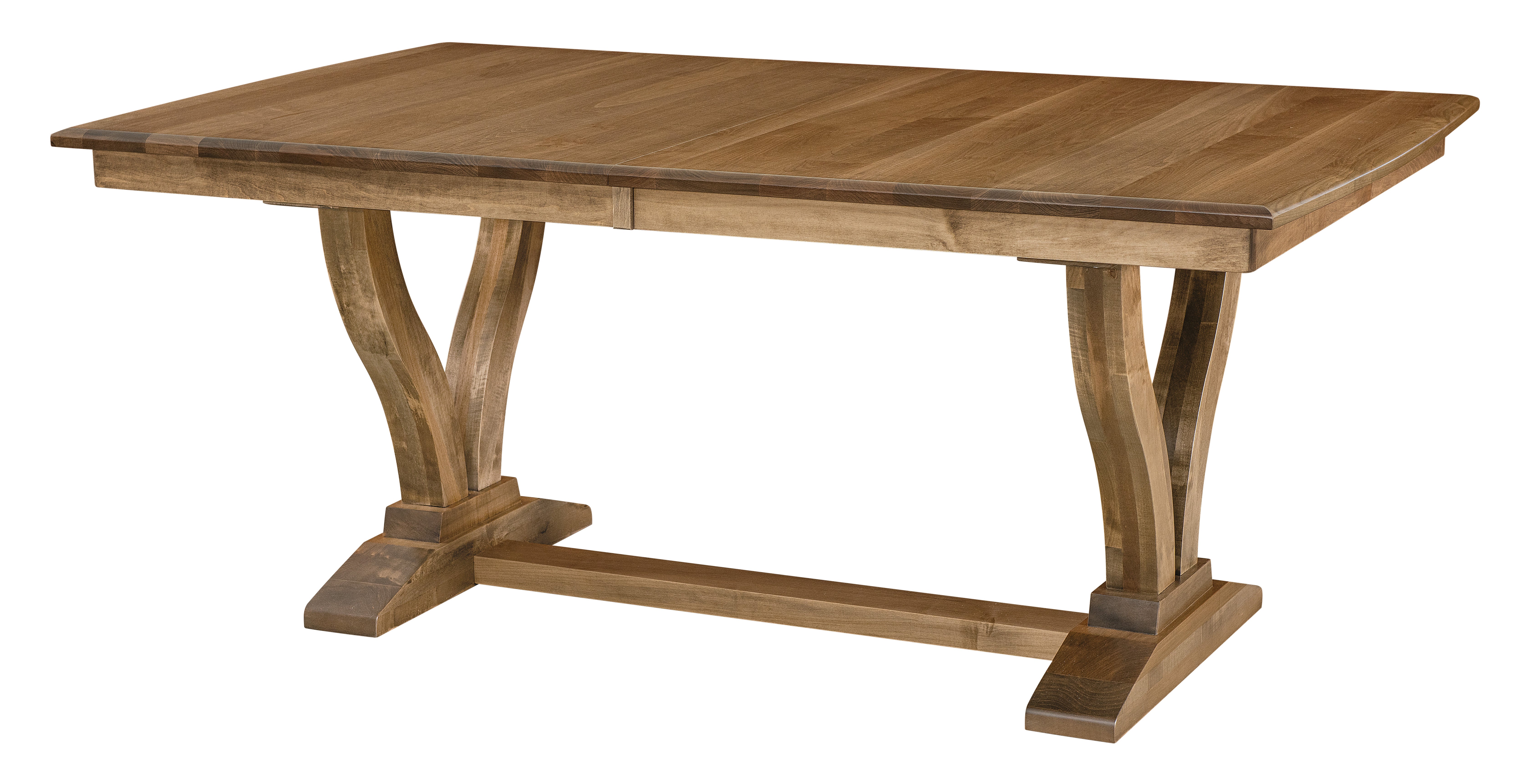 Handcrafted Solid Wood Brooklyn Trestle Table - Rustic Farmhouse Dining Table for Kitchen, Dining Room & Outdoor Entertaining