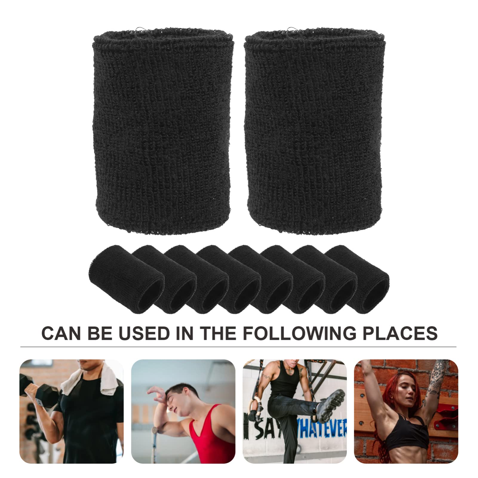 6 Pack Sweat Wristbands for Men & Women - Breathable Tennis Wristbands for Sports, Gym, Dance & Workout - Non-Slip Exercise Bands for Basketball, Running, Yoga & Fitness Activities