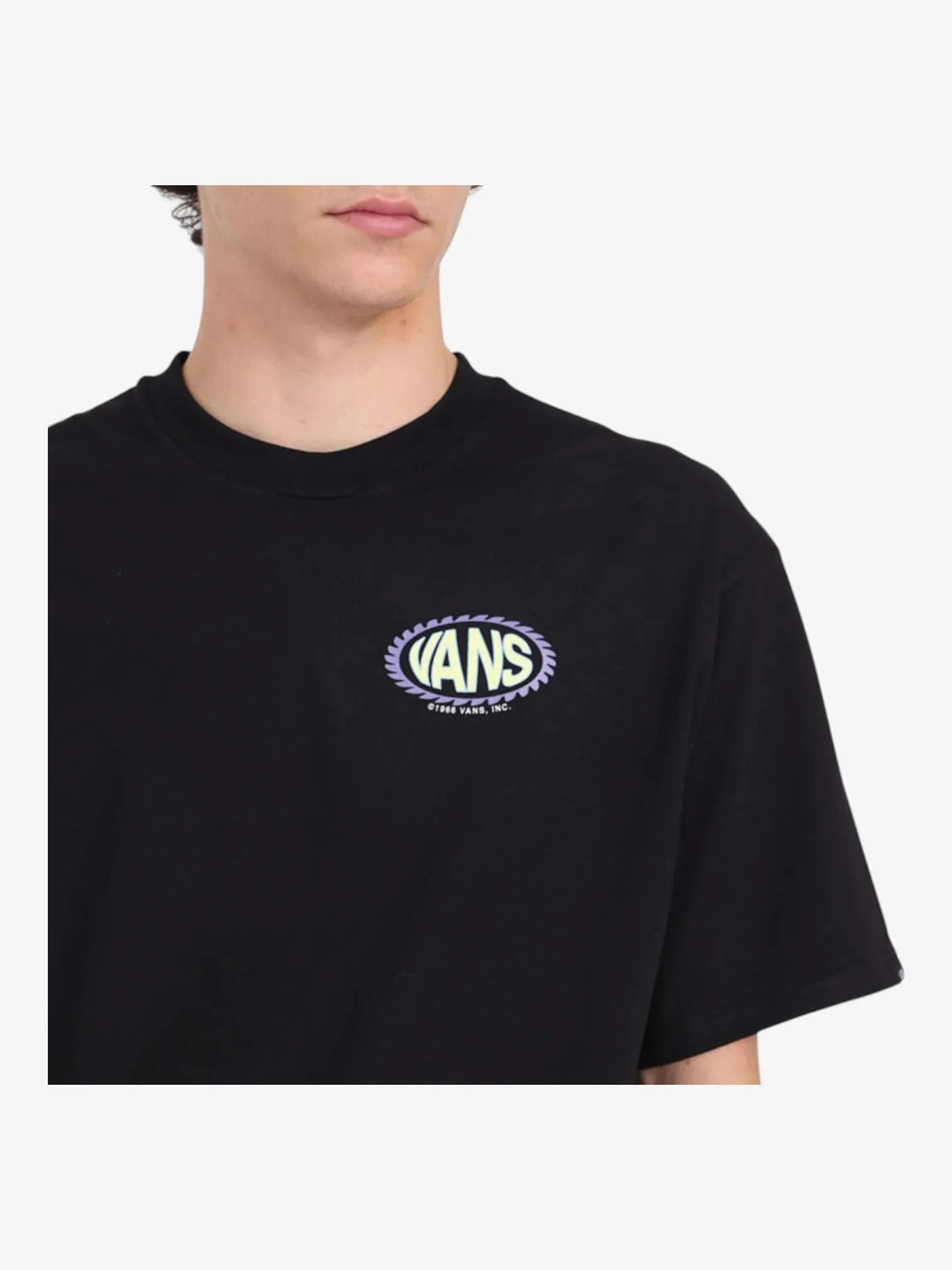 Vans Road Stop SS Black T-Shirt for Men - Casual Streetwear Tee for Skateboarding & Everyday Wear
