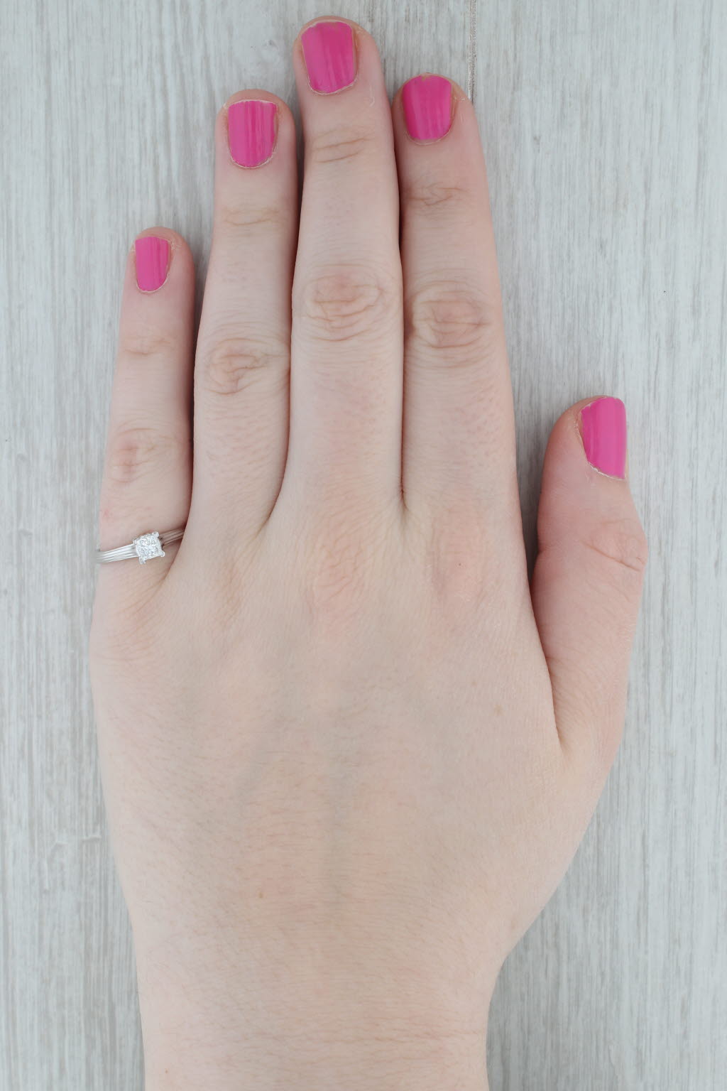 0.47ct Princess Cut Diamond Solitaire Engagement Ring in 18k White Gold - Size 6.75 - Perfect for Proposals, Anniversaries & Special Occasions