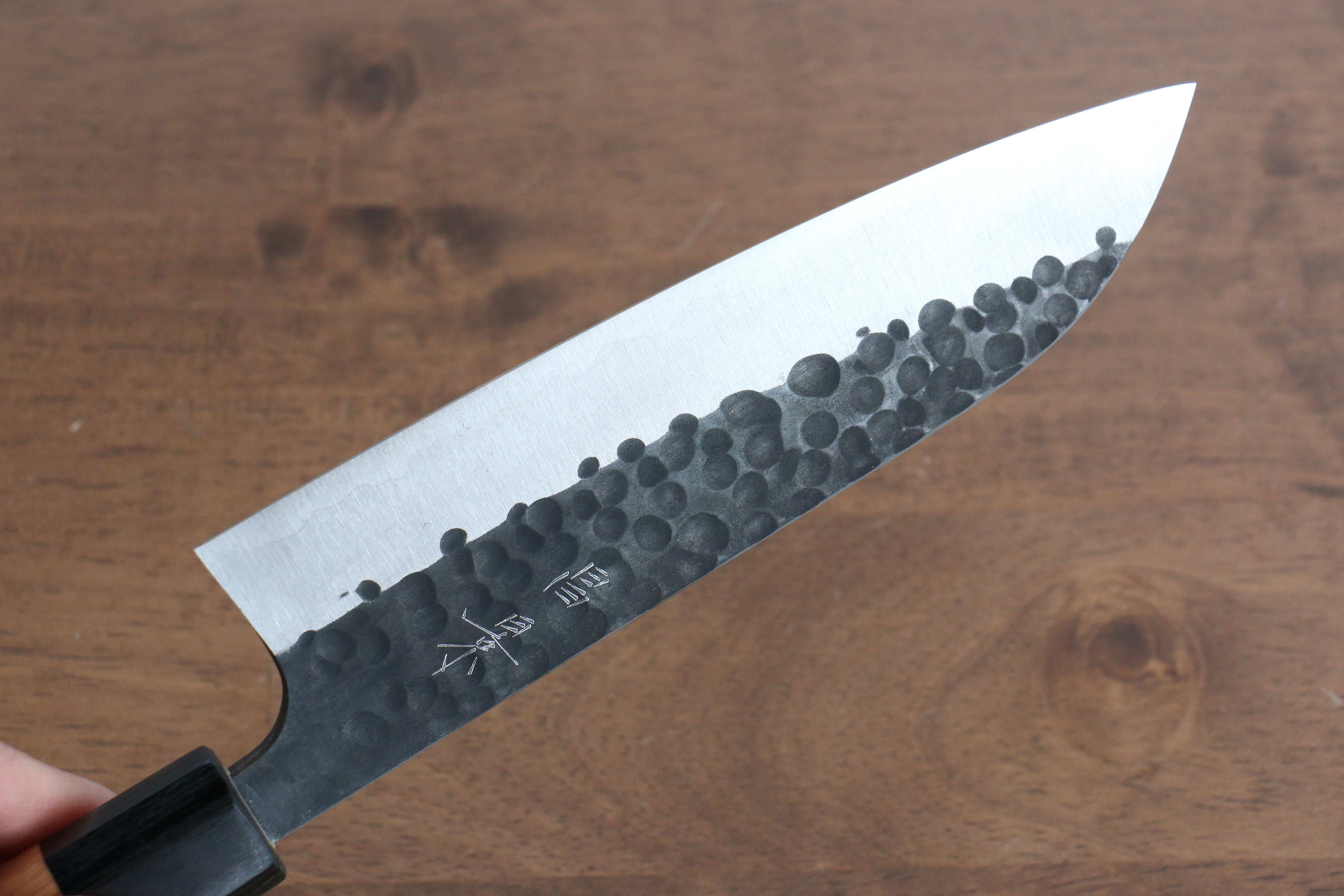 Masakage Koishi Blue Super Santoku Knife 165mm - Japanese High Carbon Steel Blade with American Cherry Wood Handle - Perfect for Slicing, Dicing, and Chopping Vegetables, Meat, and Fish