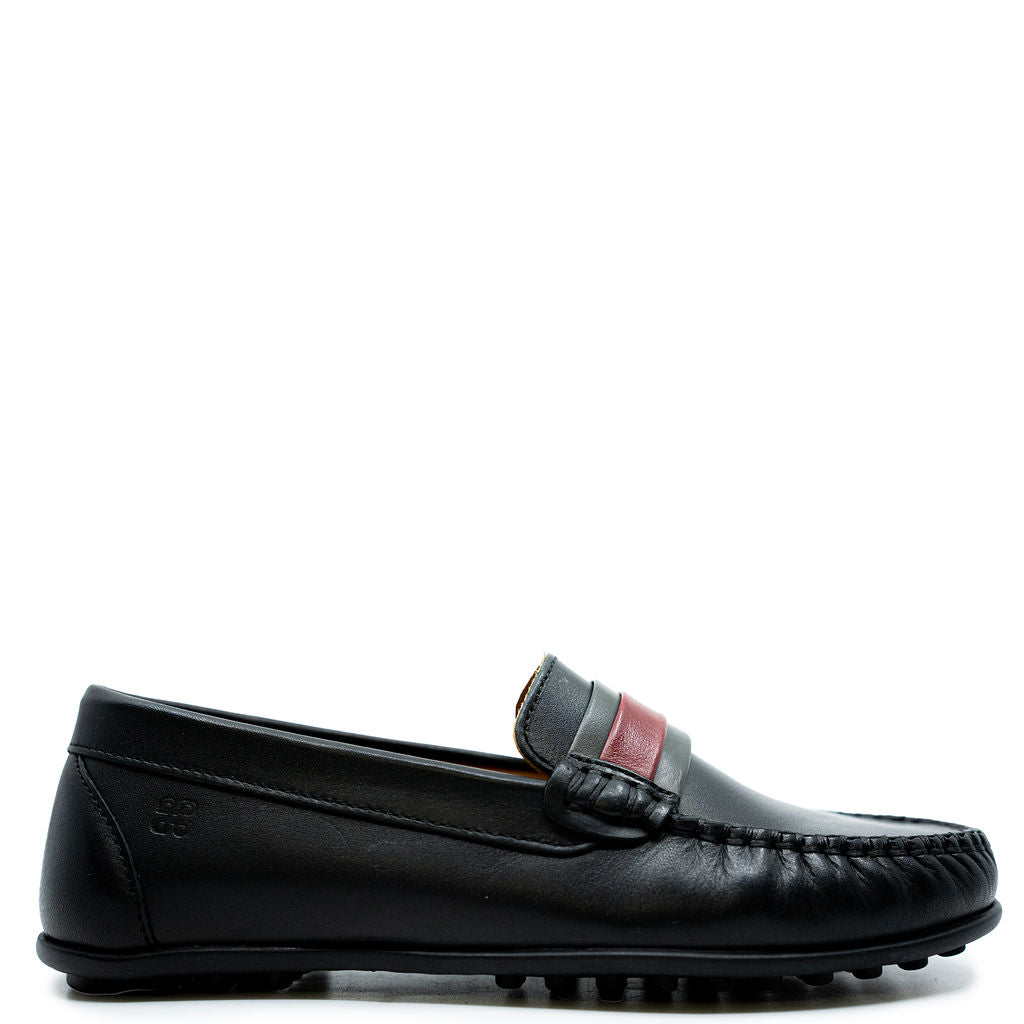Porte Black Ribbon Loafer Shoes for Women - Comfortable Slip-On Flats with Bowknot Detail - Perfect for Office, Wedding & Casual Outfits